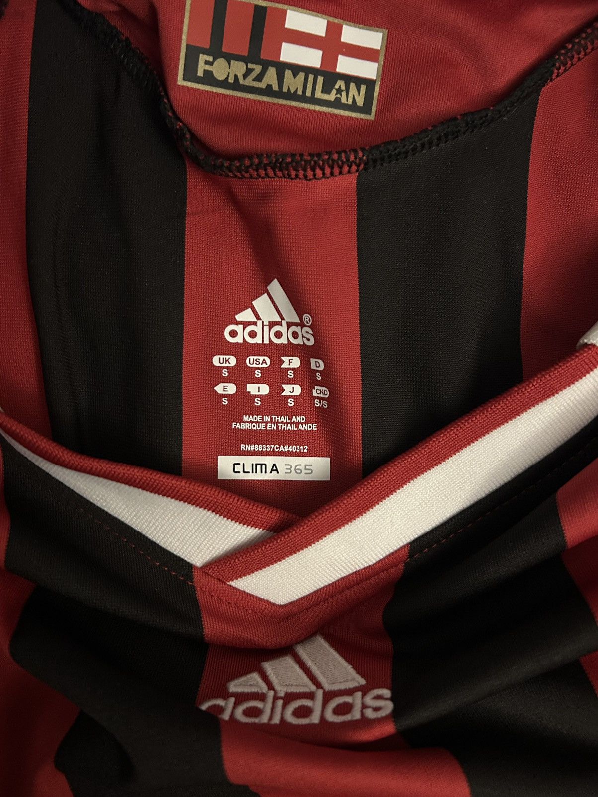 Vintage AC Milan Adidas 09/10 Home Y2k Shirt Soccer Jersey Small Size US S / EU 44-46 / 1 - 4 Thumbnail
