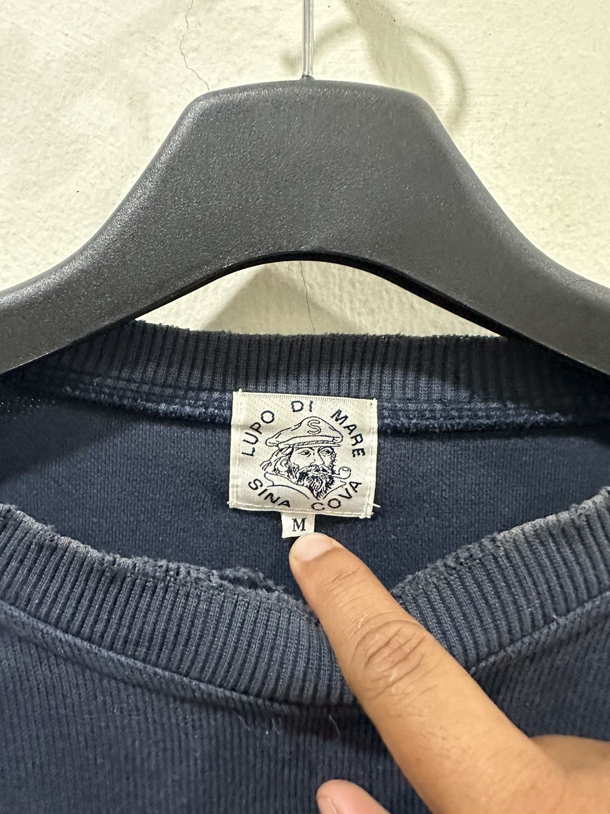 Japanese Brand VTG Distress LUPO DI MARE Sina Cova Faded Sweatshirts Size US M / EU 48-50 / 2 - 6 Thumbnail