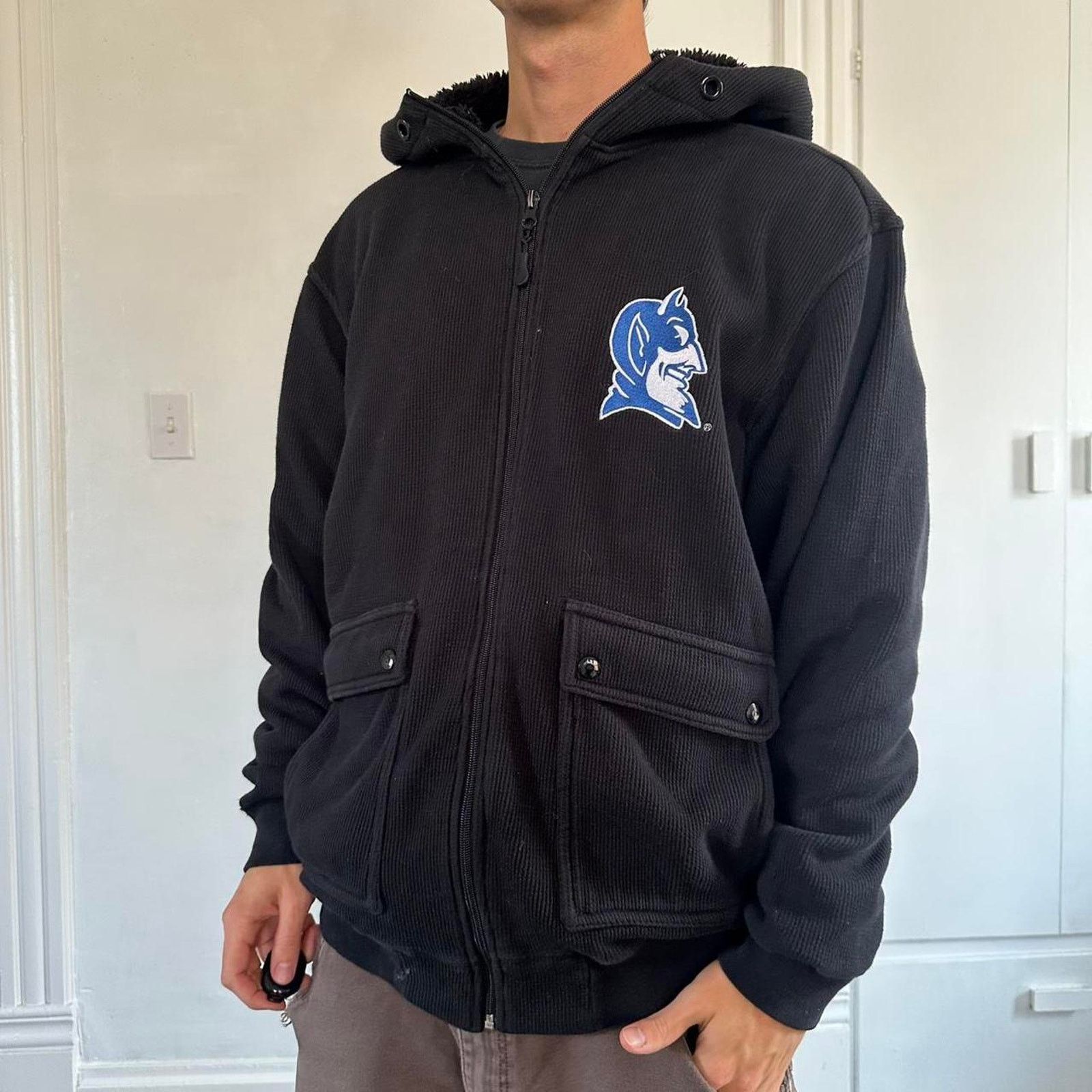 NCAA × Vintage vintage Duke NCAA Blue Devils Zip Up Hoodie Sweatshirt Size US M / EU 48-50 / 2 - 6 Thumbnail