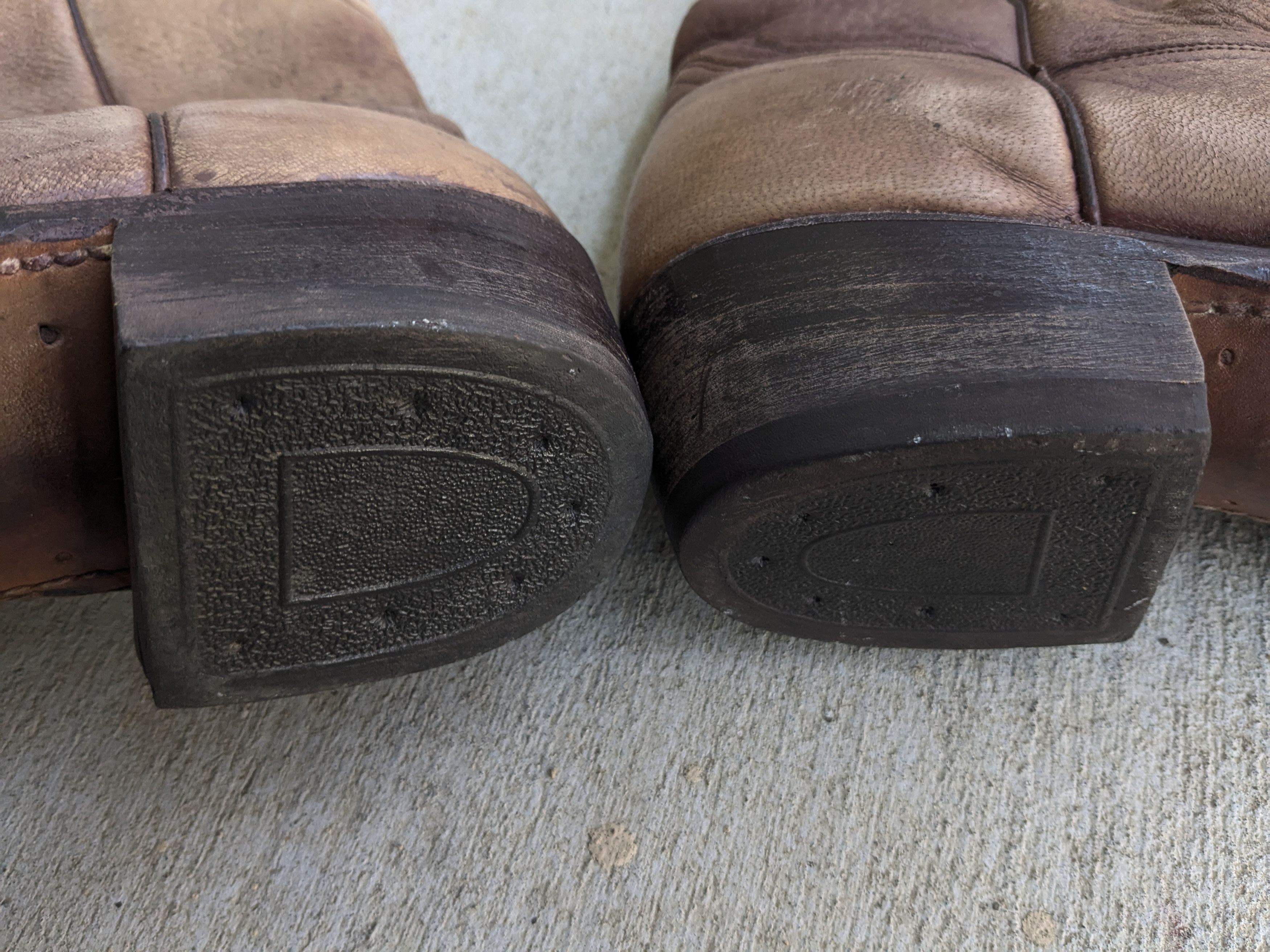 Genuine Leather × Vintage Abilene Cowboy Boots Brown Suede 11.5 D Americana Size US 11.5 / EU 44-45 - 13 Thumbnail