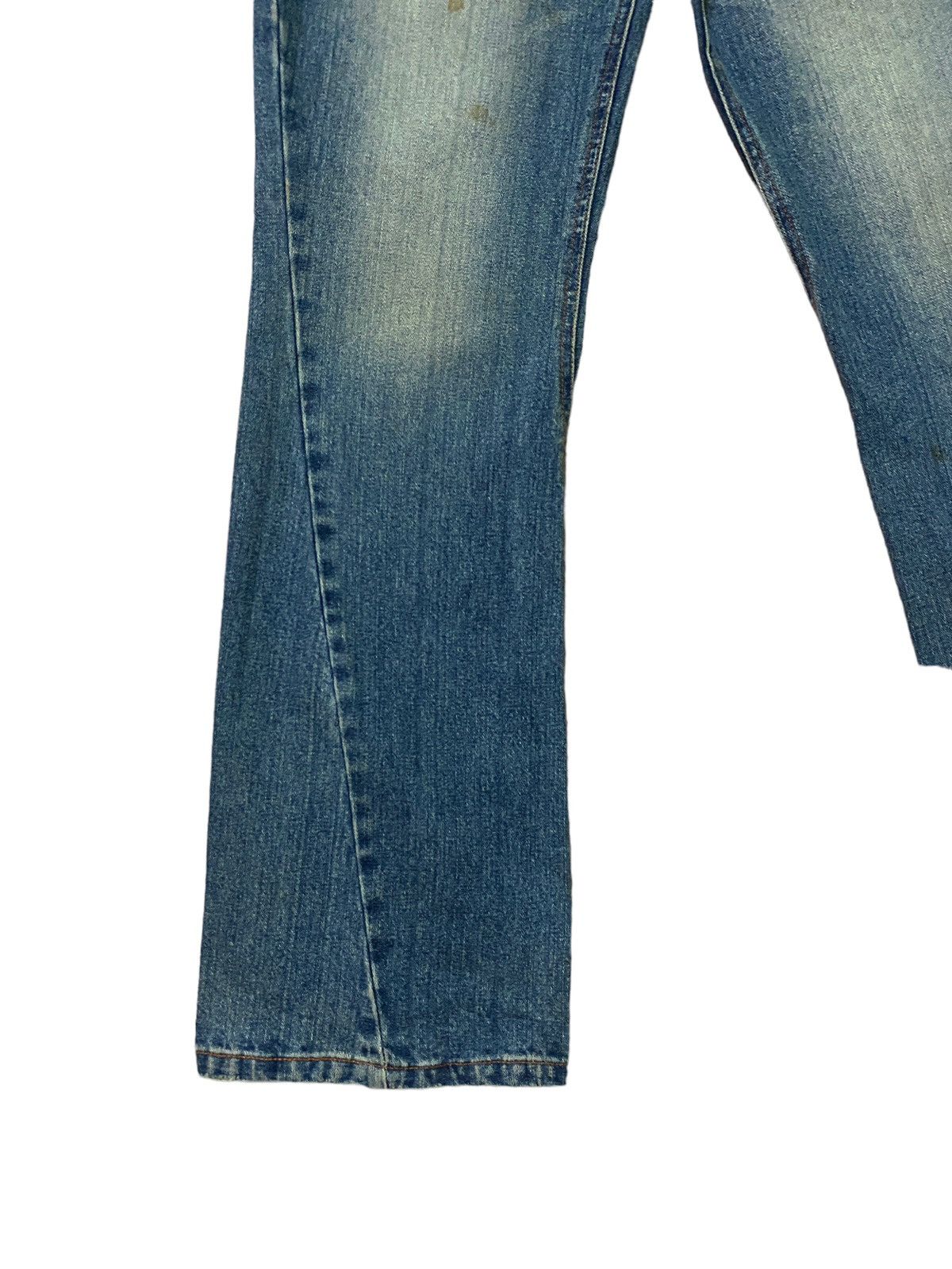 Hysteric Glamour × Japanese Brand × Vintage Flared Barcedos Exchange Spiral Cut Bootcut Denim Jeans Size US 28 / EU 44 - 6 Thumbnail