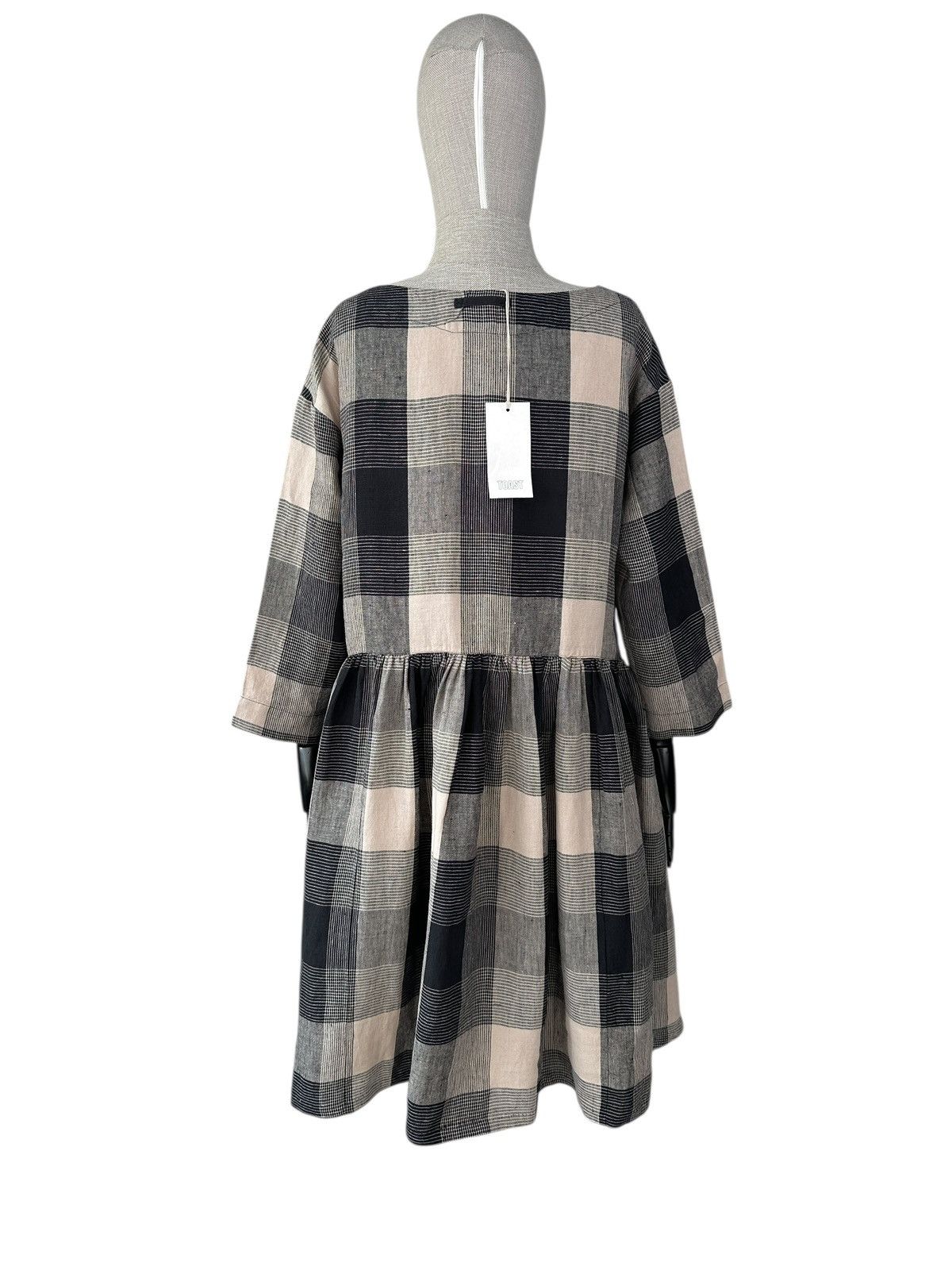 Other NWT TOAST Landscape Check Linen Dress Pockets Loose Fit Size S / US 4 / IT 40 - 3 Thumbnail