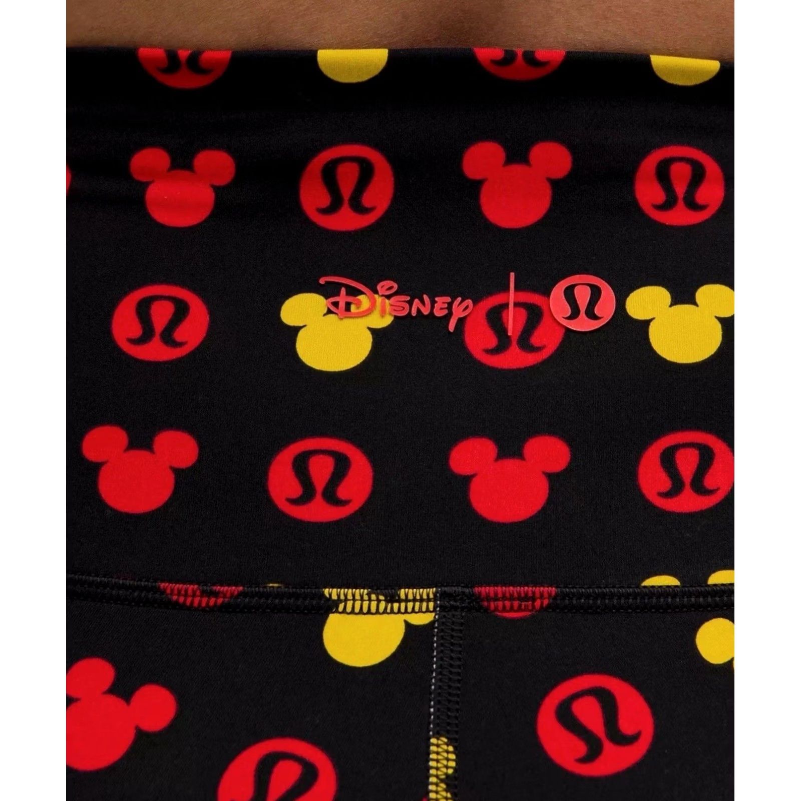 Lululemon Lululemon x Disney Mickey Leggings Size 4 Wunder Under High Rise 25" NWT Black Nylon Cropped Women Size 42" / US 20 - 5 Thumbnail