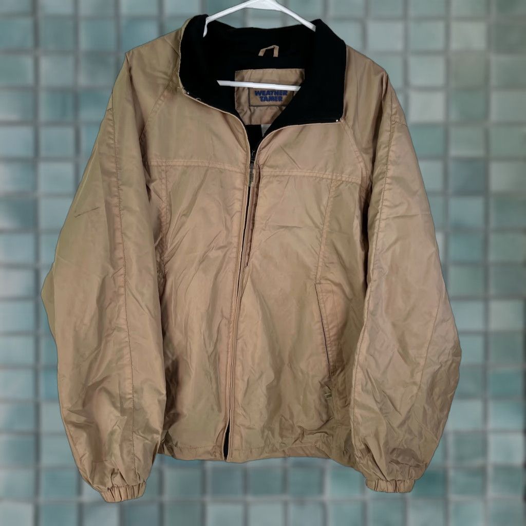 Vintage Weather Tamer Windbreaker Jacket Mens Full Zip Long Sleeve Beige M Casual Classic Size US M / EU 48-50 / 2 - 1 Thumbnail