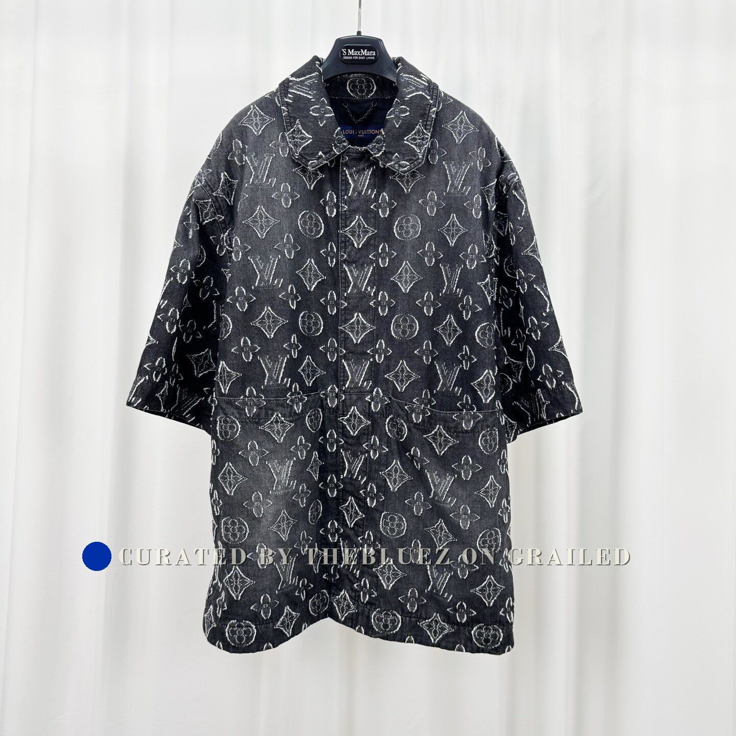 Louis Vuitton Louis Vuitton Black Gray Denim Print Shirt Size US XL / EU 56 / 4 - 1 Thumbnail