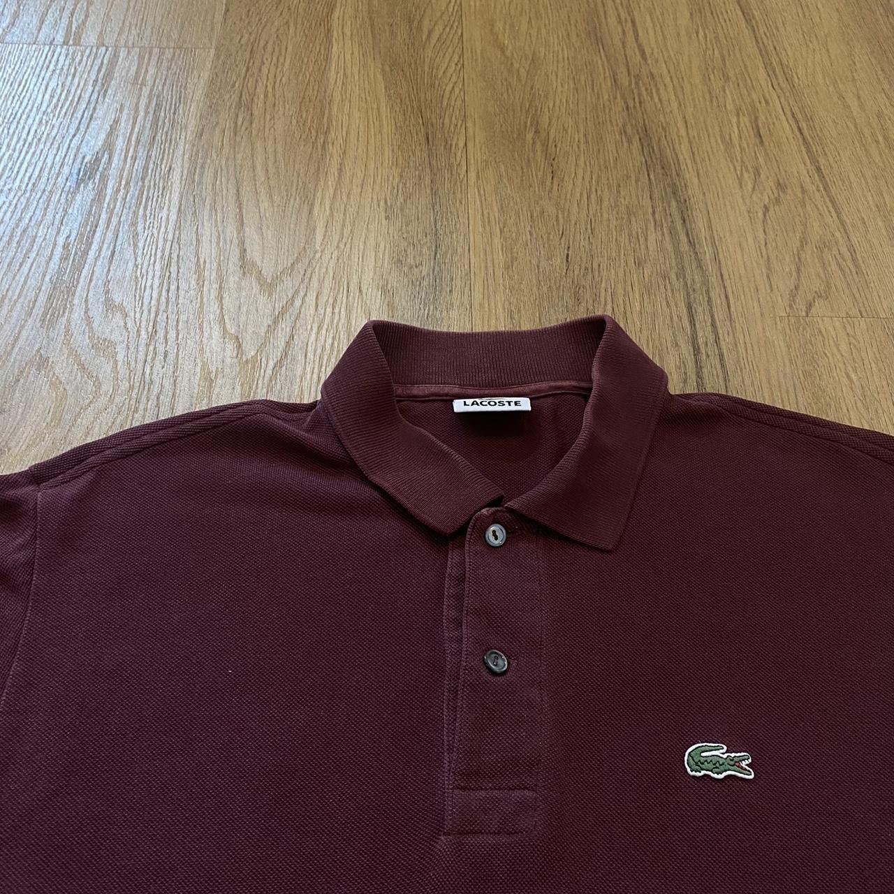 Lacoste Burgundy Lacoste polo shirt polo Size US L / EU 52-54 / 3 - 3 Thumbnail
