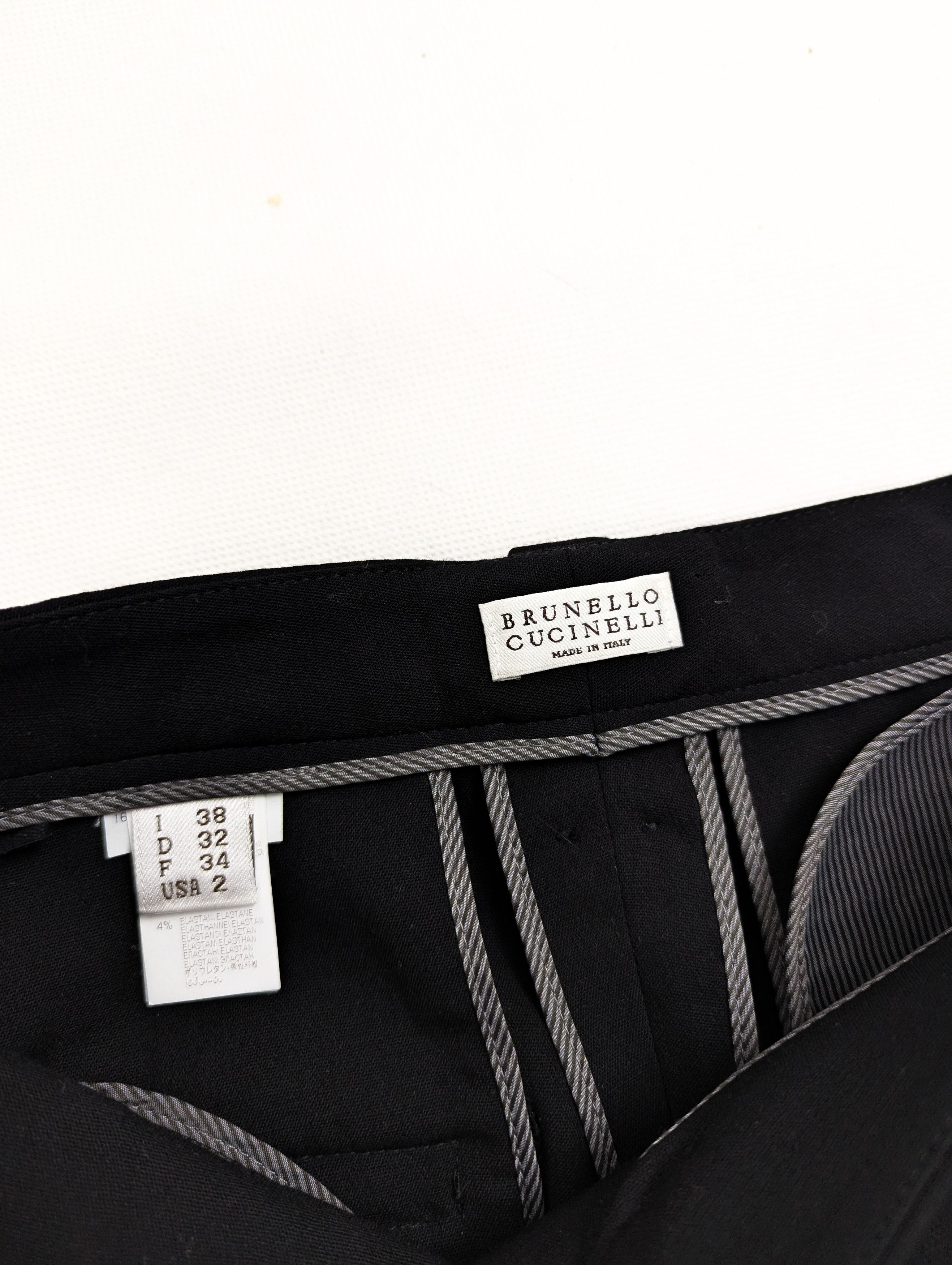 Brunello Cucinelli Brunello Cucinelli black pants trousers Size 26" / US 2 / IT 38 - 4 Thumbnail