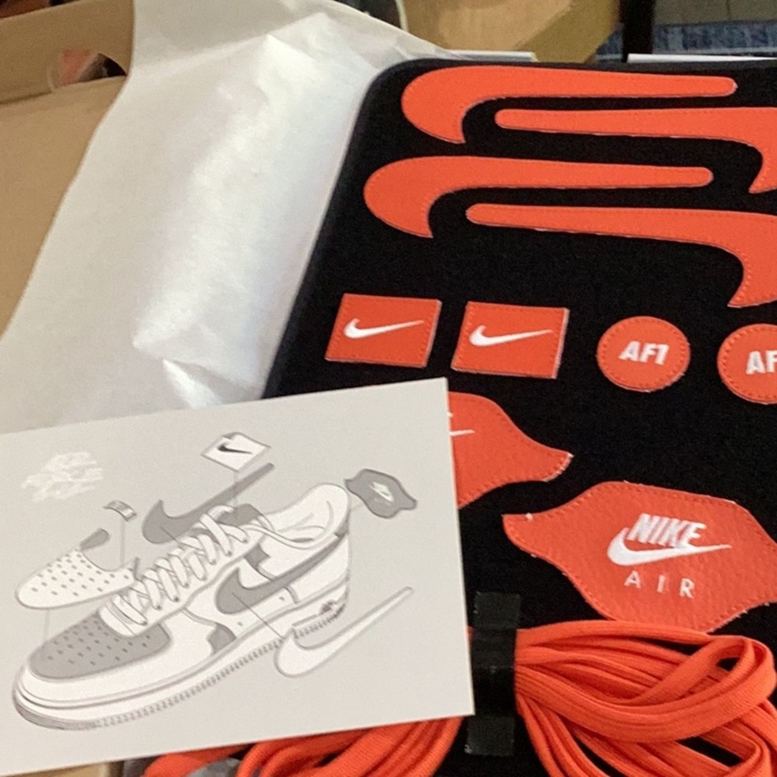 Nike Nike AF1 - 1/1 White with Black + Cosmic Patches sz 14 Size US 14 / EU 47 - 12 Thumbnail
