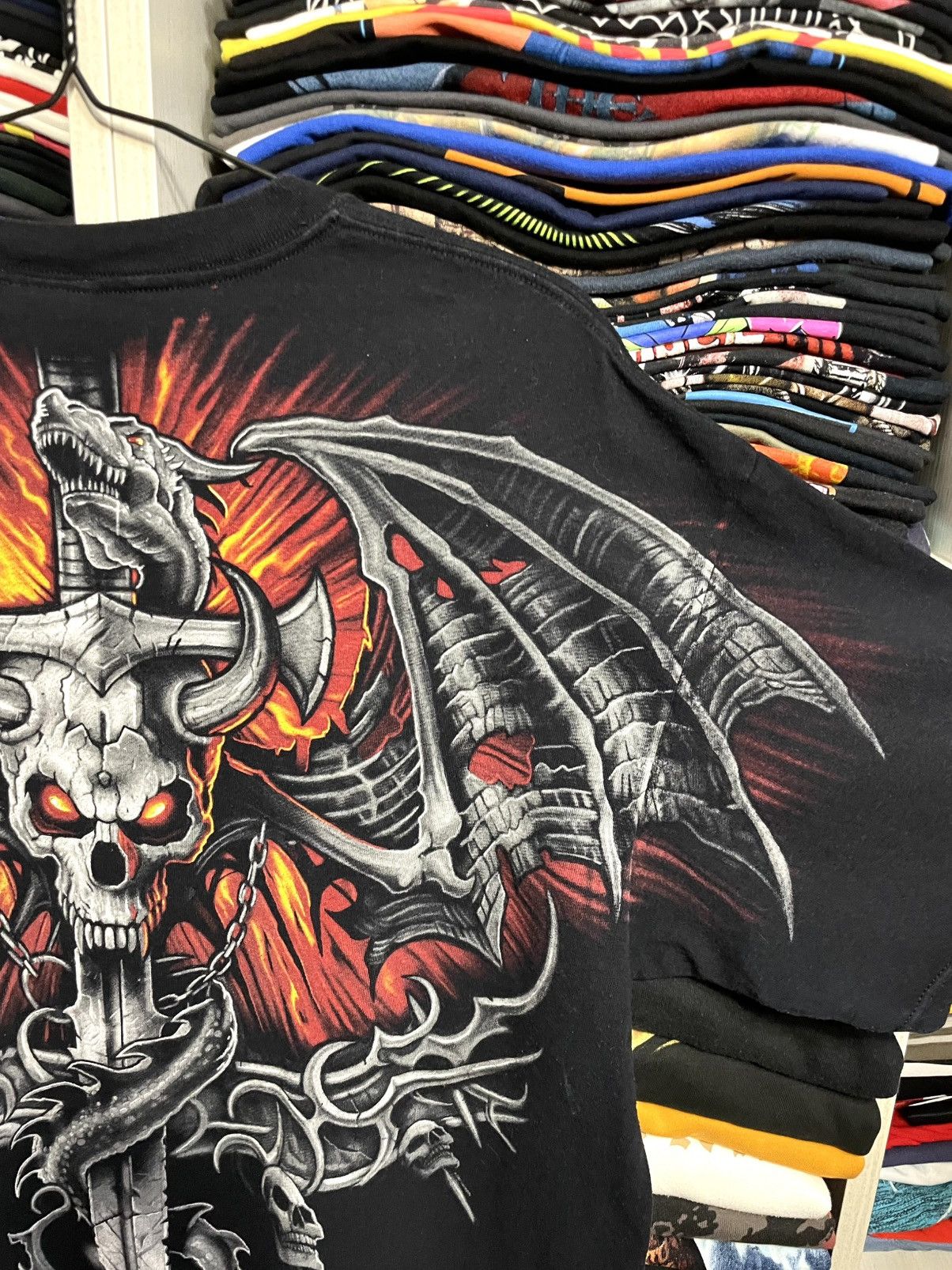 Liquid Blue Vintage 00s Liquid Blue Dragon Sword All Over Print T-Shirt Size US XL / EU 56 / 4 - 16 Thumbnail
