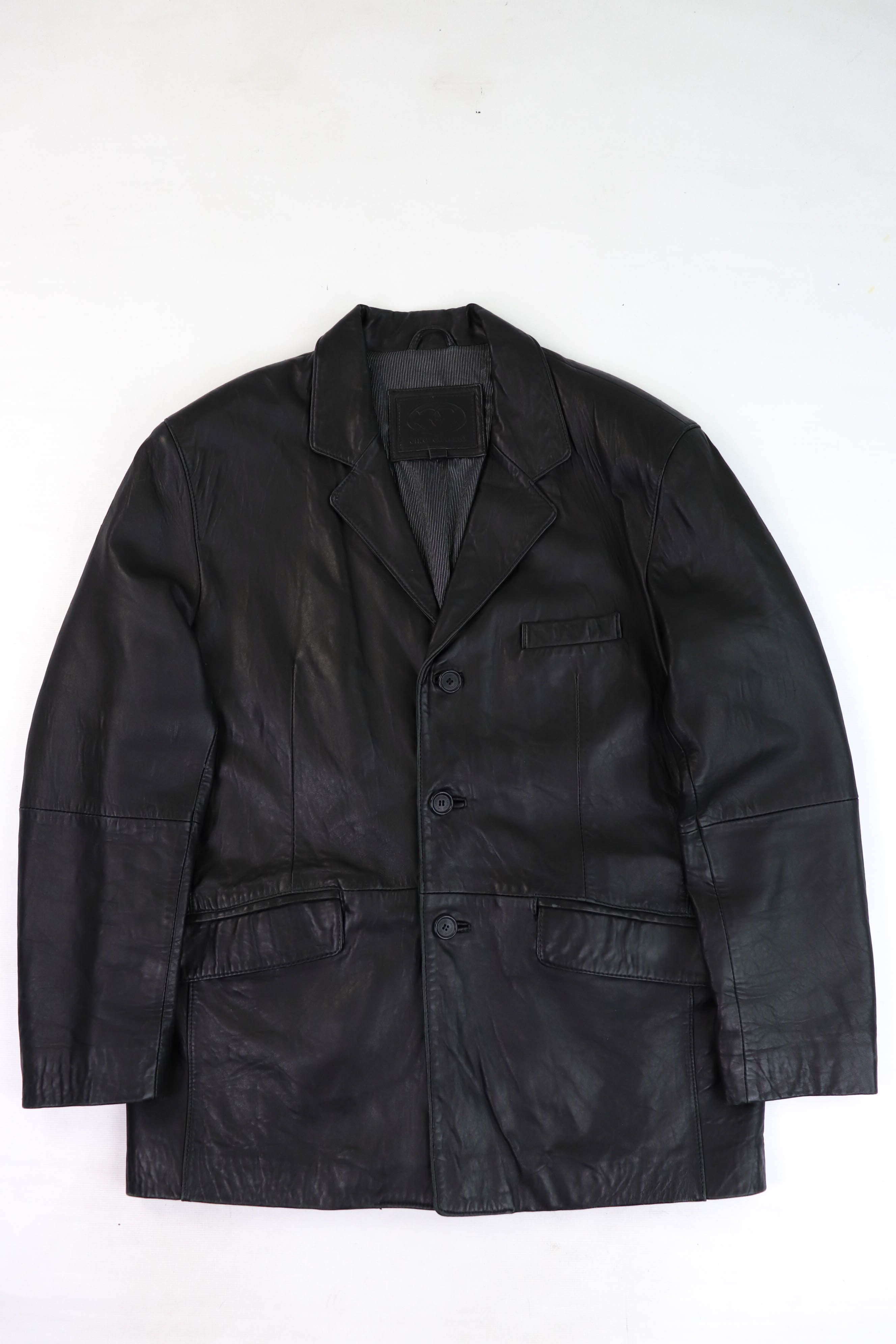 camel cigarette leather jacket Camel × Streetwear × Vintage Vintage 90s Camel Cigarettes Leather Black  Jacket