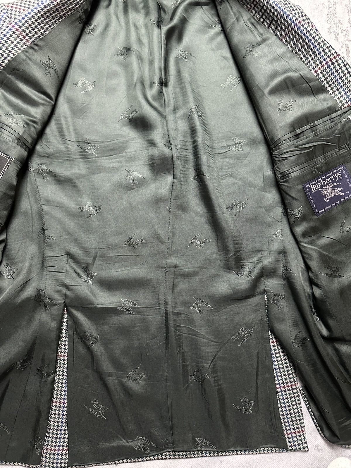 Burberry Blazer Burberrys Vintage Cashmere & Wool Luxury Rare 90s 80s Size 52R - 10 Thumbnail