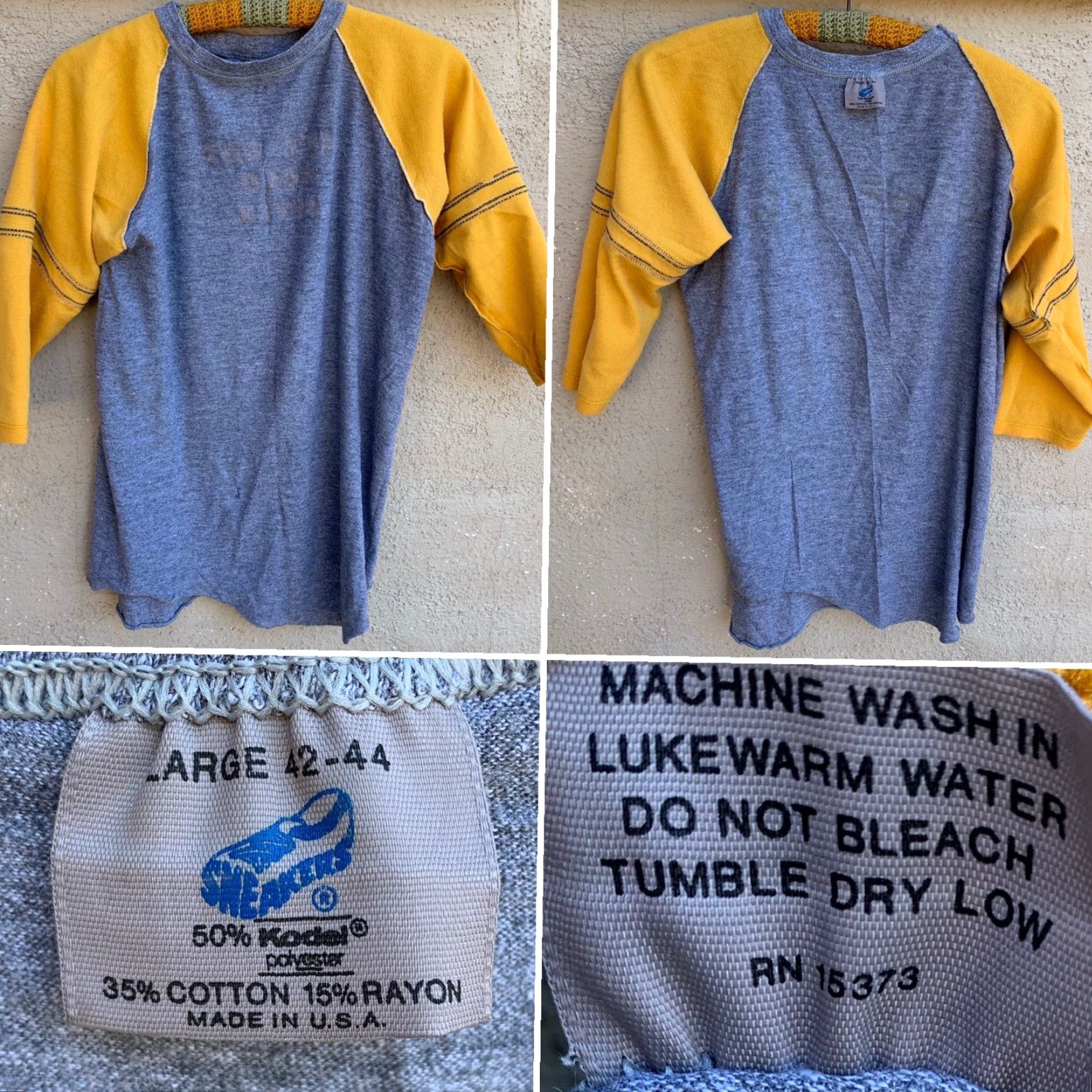 Vintage VINTAGE Ive Got Gold Fever Hartzel Raglan Tee Iron On Lettering T Shirt 80s Sz L Size US L / EU 52-54 / 3 - 7 Thumbnail