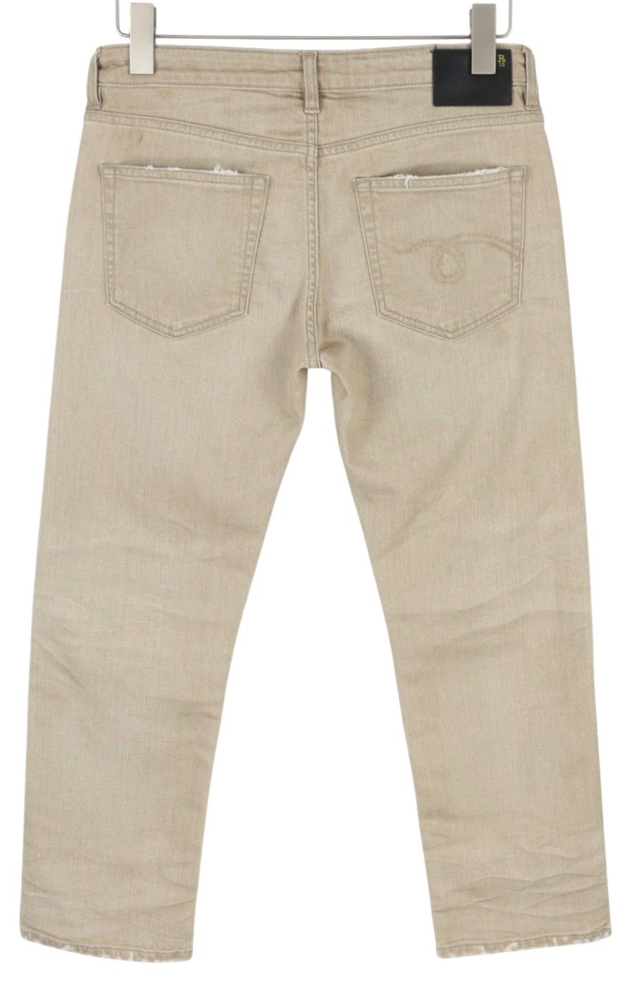 R13 BOY STRAIGHT 27 Sand Stretch Ankle Cropped Brown 85784 Size 27" / US 4 / IT 40 - 4 Thumbnail