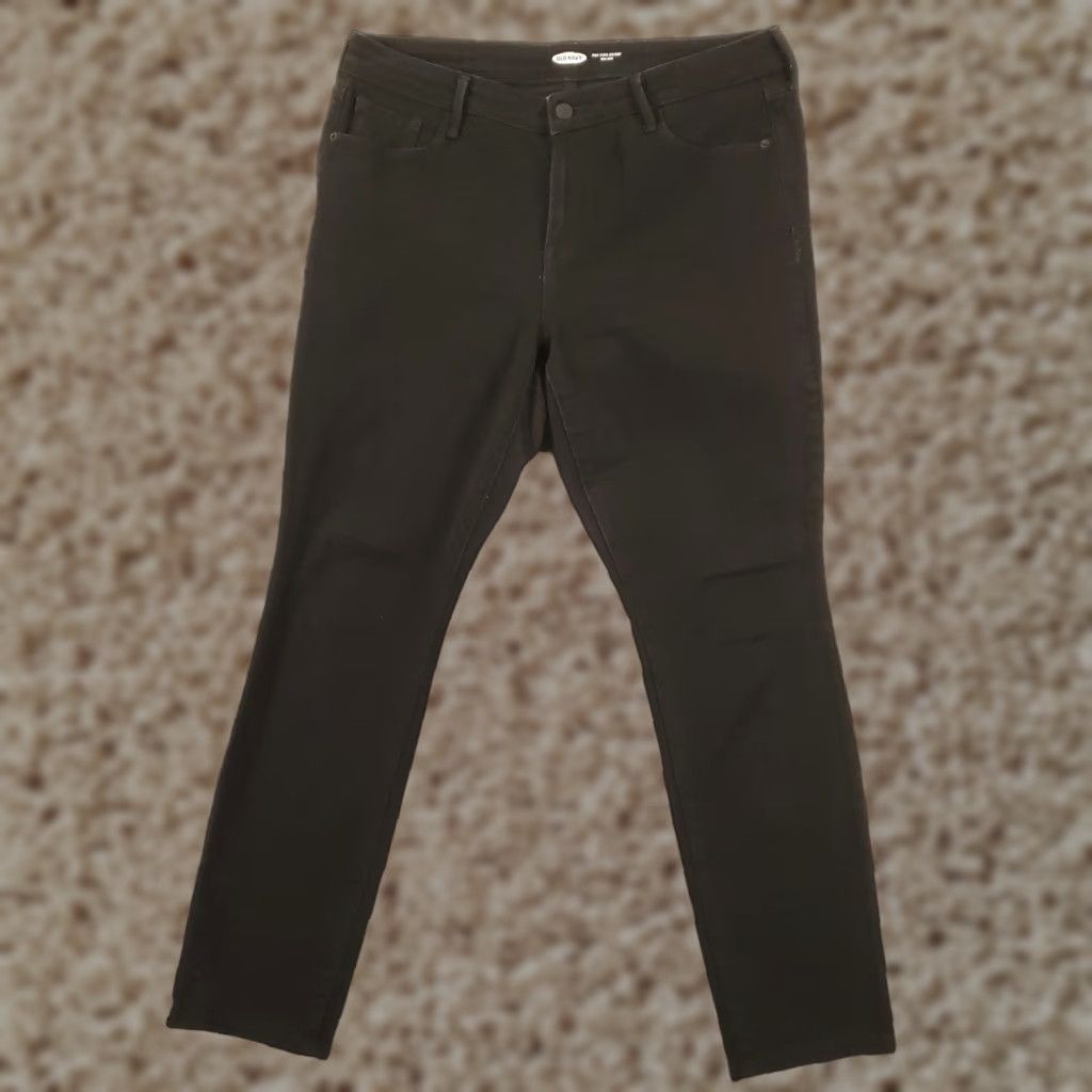 Old Navy Old Navy Jeans Womens 14 Black Denim Skinny 5-Pocket City Stretch Slim Regular Denim - Jeans Size 36" / US 14 / IT 50 - 1 Thumbnail