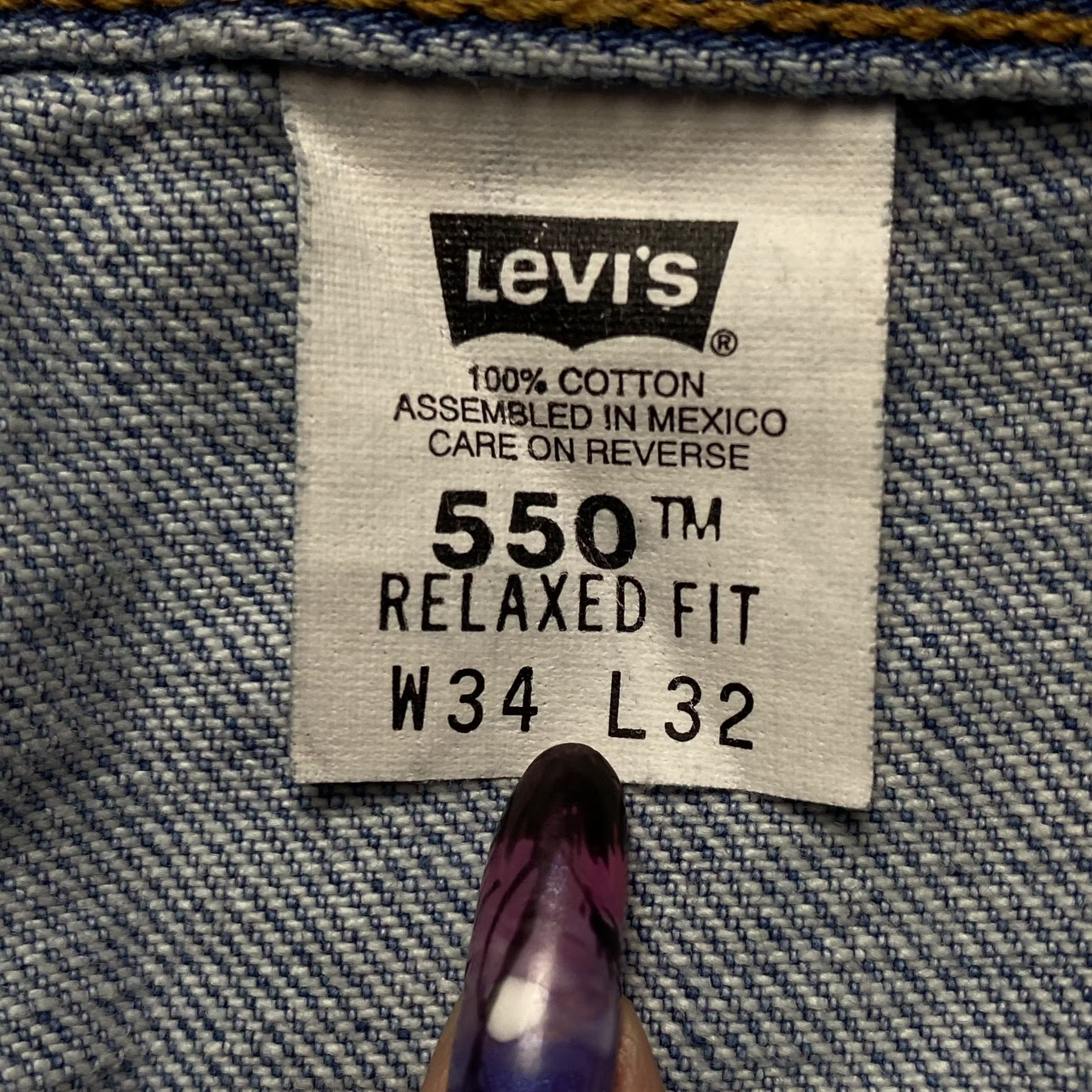 Levi's × Levi's Vintage Clothing × Vintage Mens Jeans Denim Levis 550 Vintage Size 34 Size US 34 / EU 50 - 6 Thumbnail