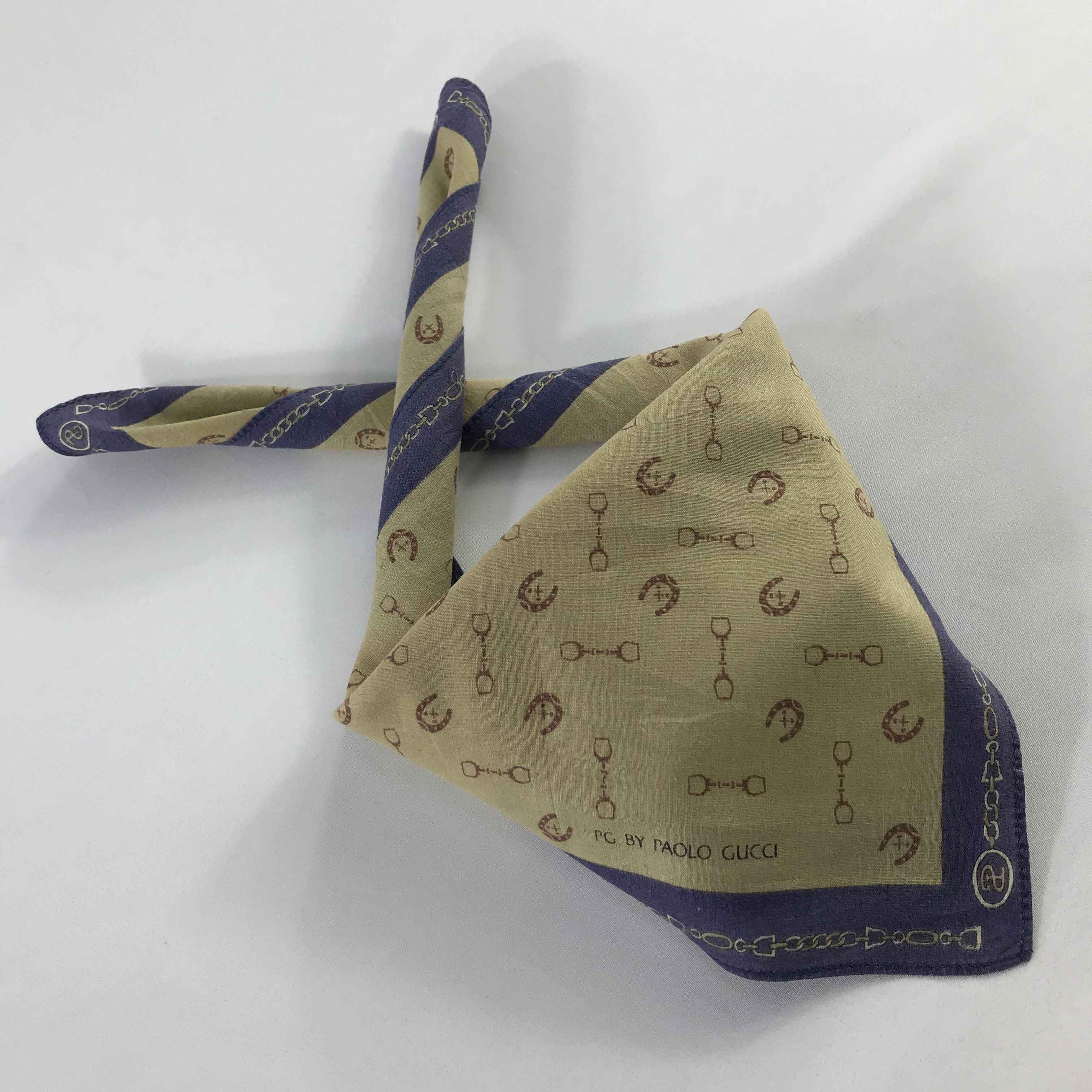 Paolo Gucci × Vintage Paolo Gucci Bandana / Handkerchief / Neckerchief - S748 Size ONE SIZE - 4 Thumbnail