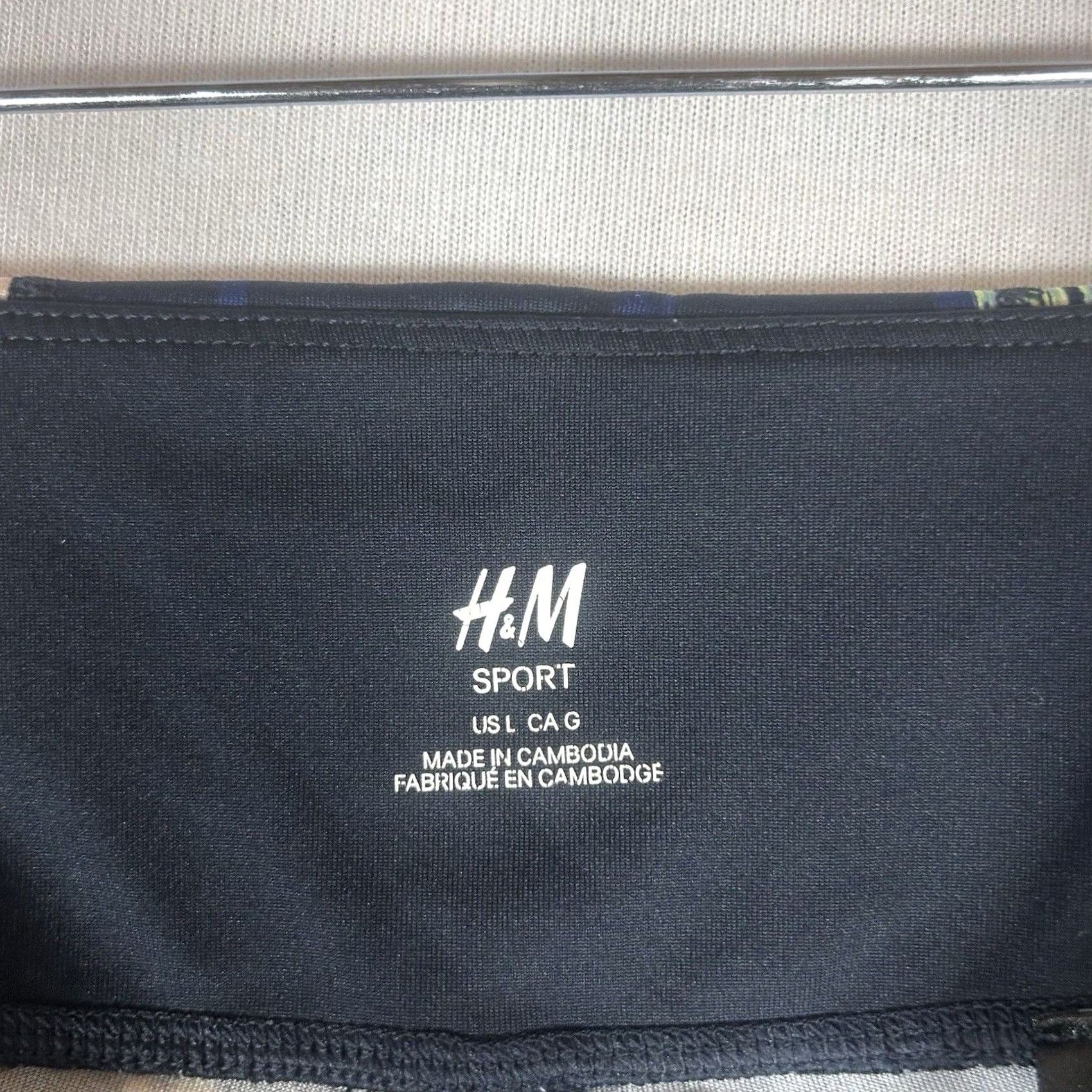 H&M H&M Sport Leggings Women L Ankle Yoga Gym Abstract Multicolor Fitness Stretch Run Training Size 36" / US 14 / IT 50 - 2 Thumbnail