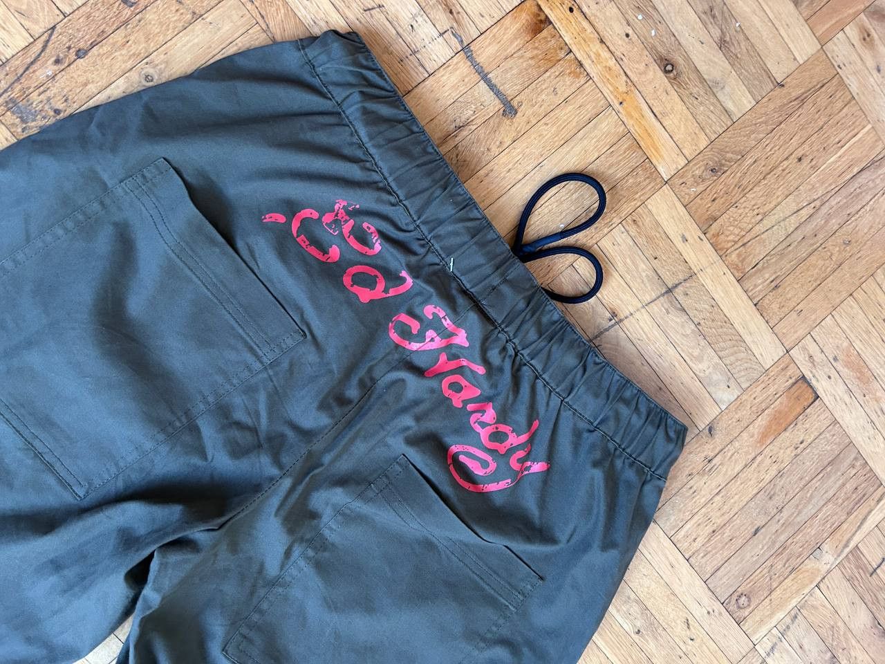 Ed Hardy Ed Hardy Pants Olive Logo Wide Leg Cargo Baggy Drill Size US 30 / EU 46 - 2 Thumbnail