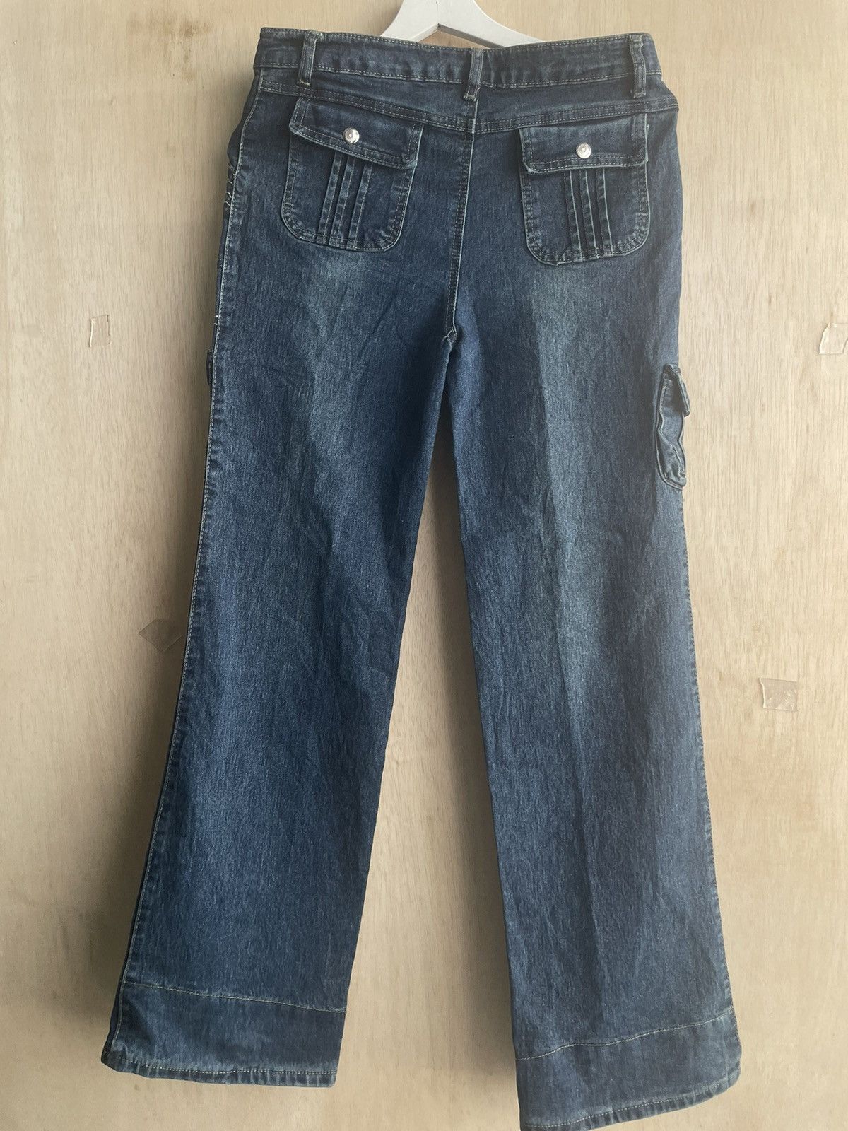 Japanese Brand × Vintage Cargo pocket denim jeans Size 32" / US 10 / IT 46 - 4 Thumbnail