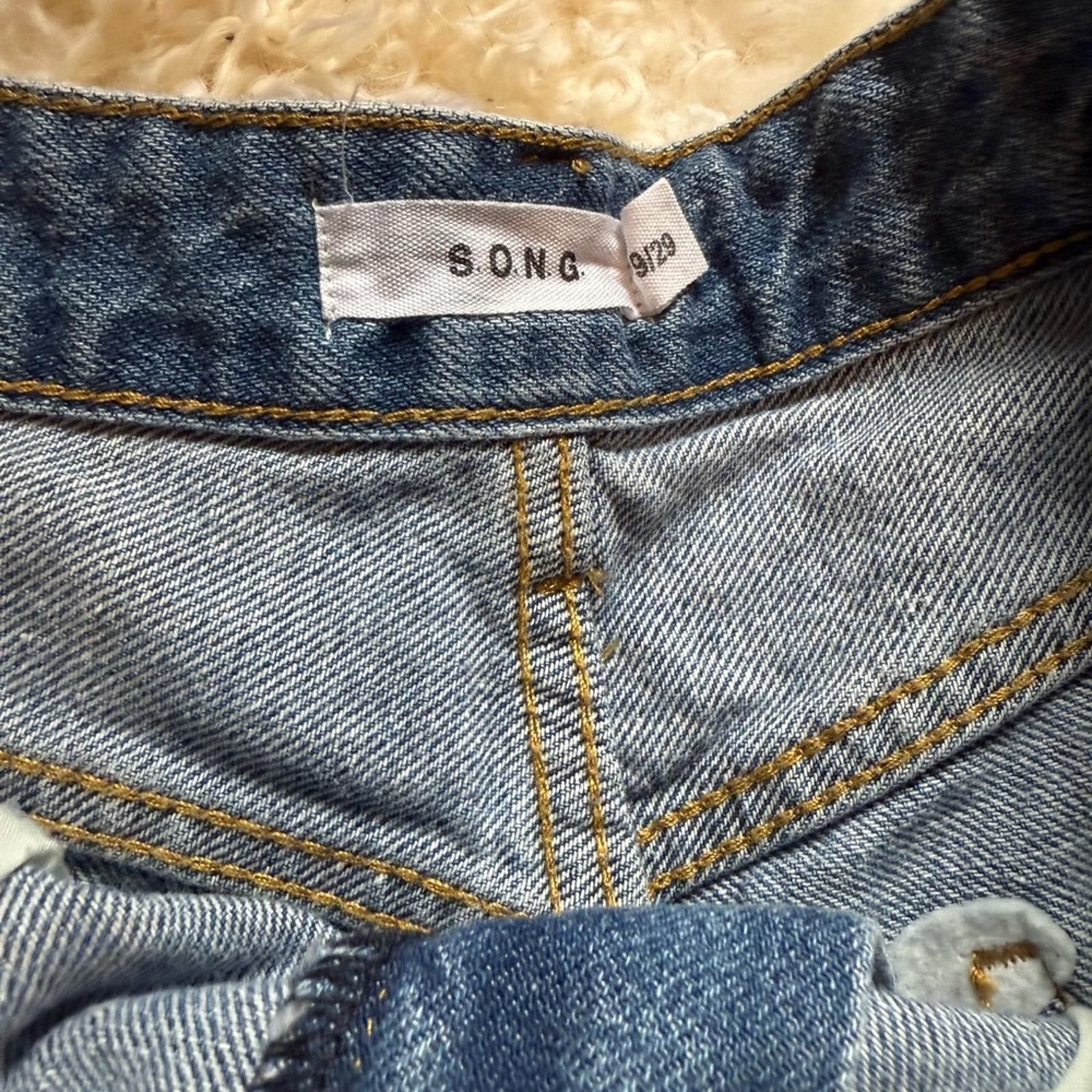 Sonia Rykiel S.O.N.G. Women's Wide Leg Jeans with Star Print Size 29" - 2 Thumbnail