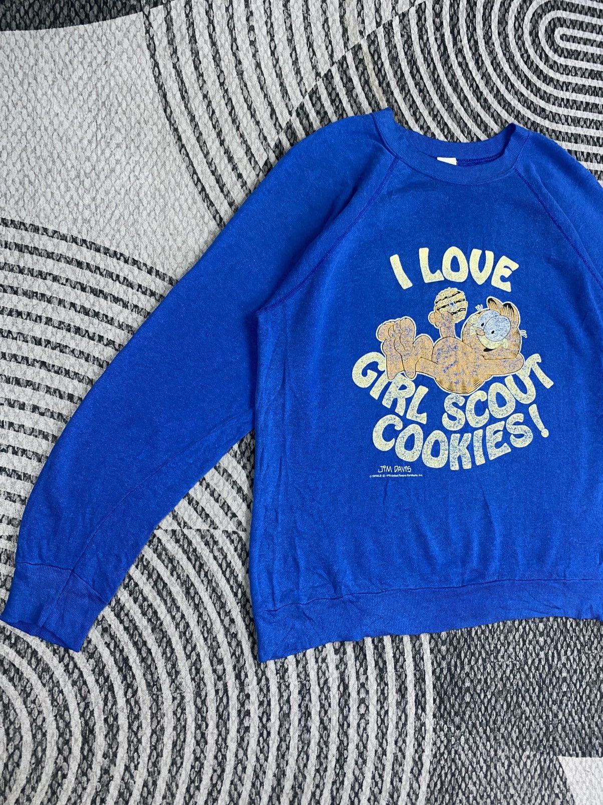 Vintage 🔥80s Vintage Garfield Girl Scout Jim Davis Sweatshirt Size US M / EU 48-50 / 2 - 3 Thumbnail