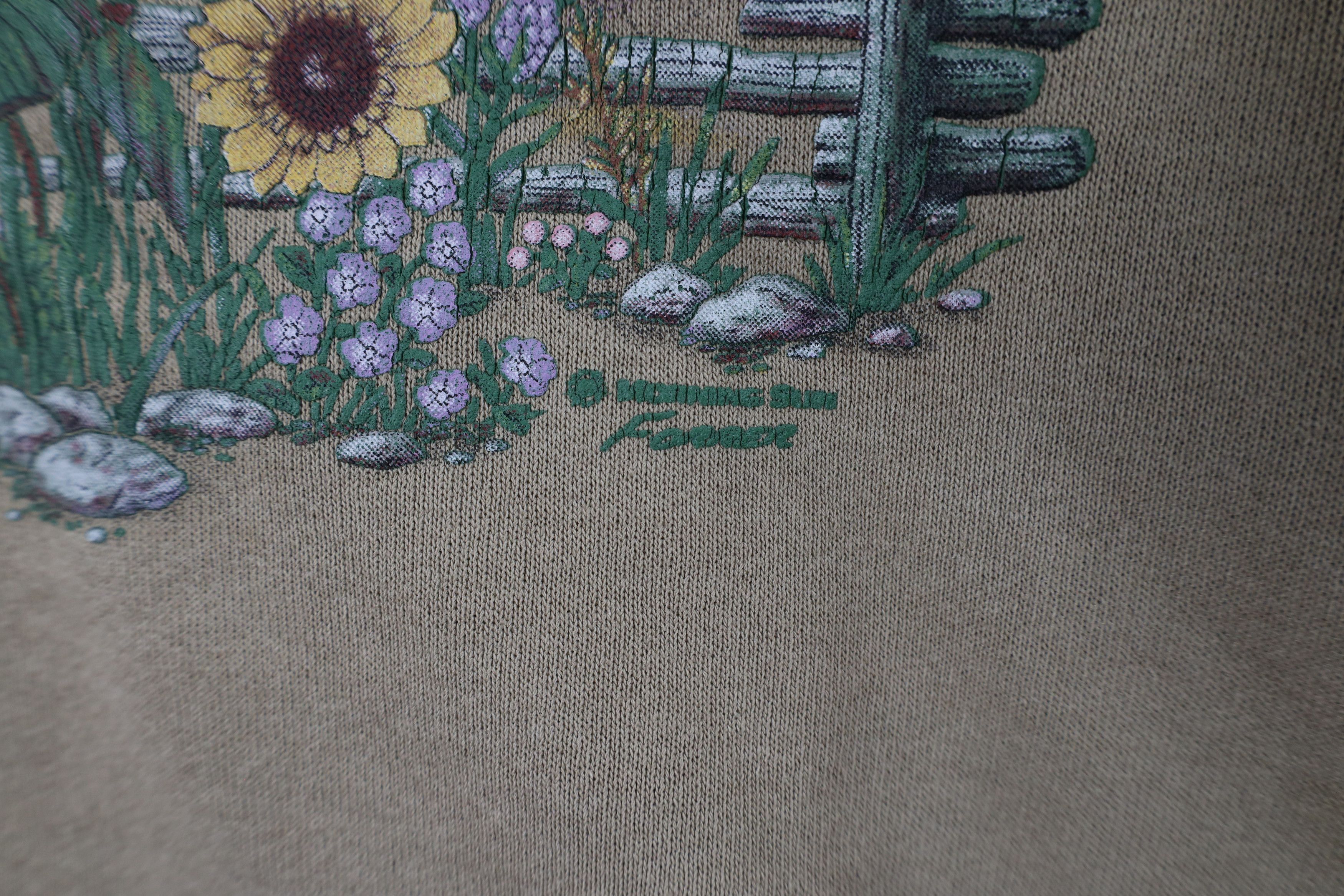 Vintage Vintage 90s Streetwear Autumn Country Sunflowers Sweatshirt Size XXL / US 16-18 / IT 52-54 - 6 Thumbnail