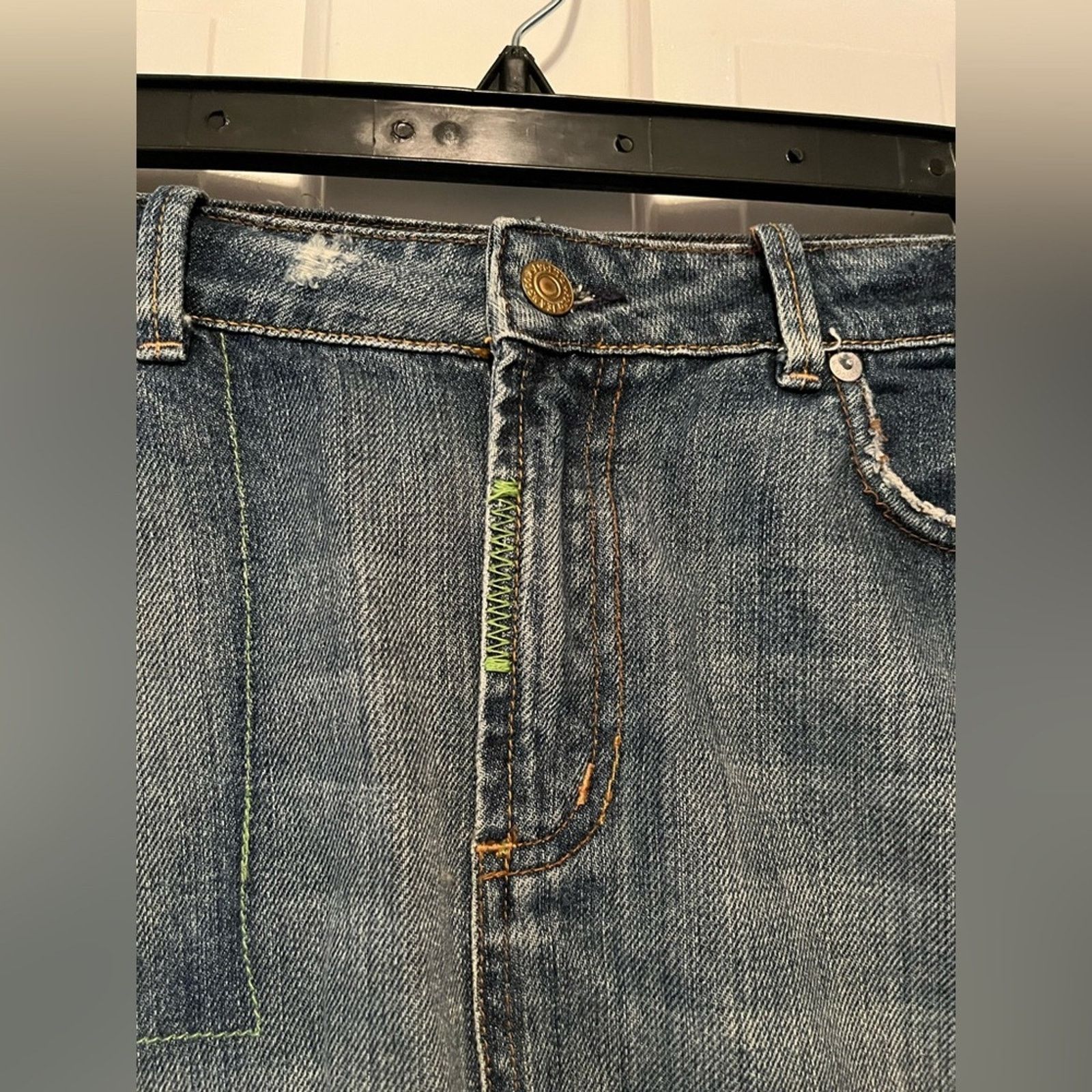 Ralph Lauren Ralph Lauren Skirt Melanie Raw Edge Denim Jean Size 29 Med Size 29" - 2 Thumbnail