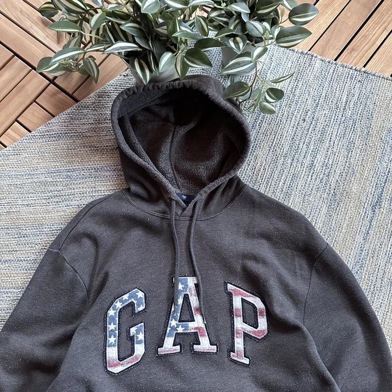 Gap Vintage Y2K Gap USA Print Boxy Hoodie Size US L / EU 52-54 / 3 - 3 Thumbnail