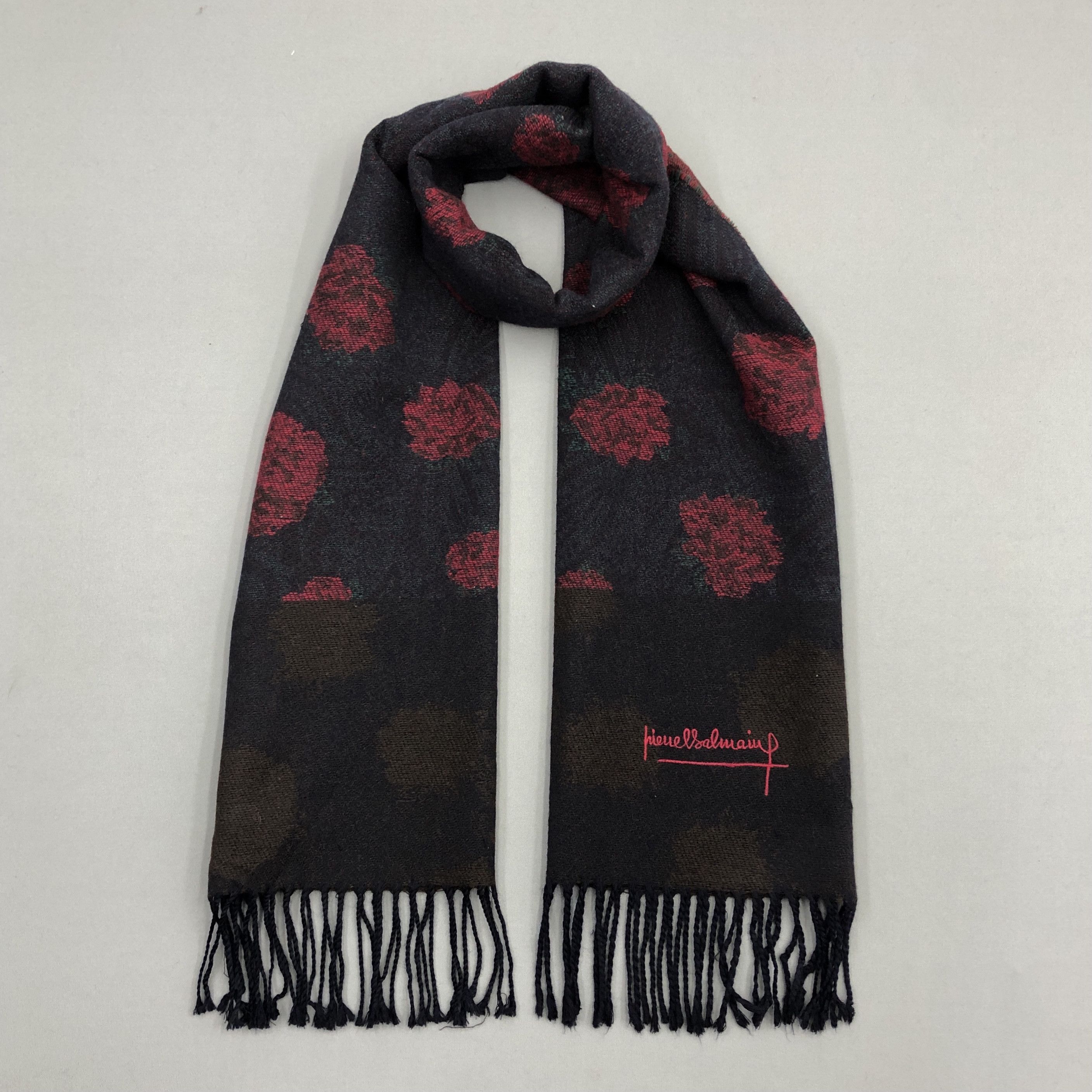 Vintage 90s Pierre Balmain Scarf Muffler Wool Scarves