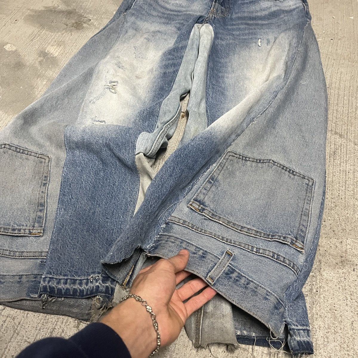 Other Stone Studios Upside Down Pocket Flared Jeans Size US 38 / EU 54 - 3 Thumbnail
