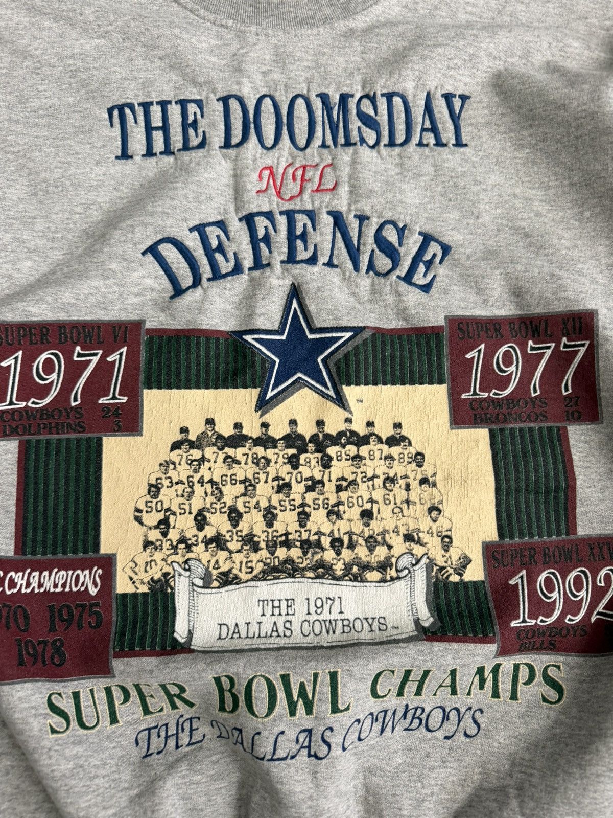 NFL Vintage 90’s Dallas Cowboys Doomsday Defense Sweatshirt XL Size US XL / EU 56 / 4 - 5 Thumbnail