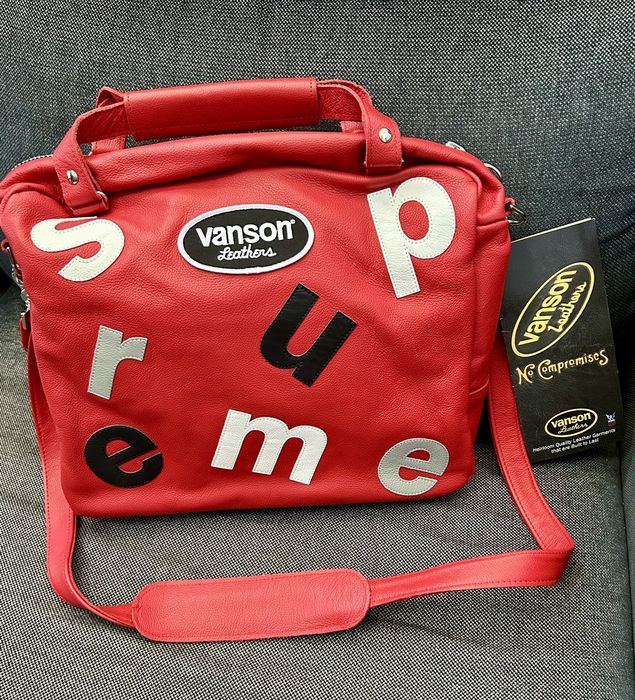 Supreme vanson leather sales bag