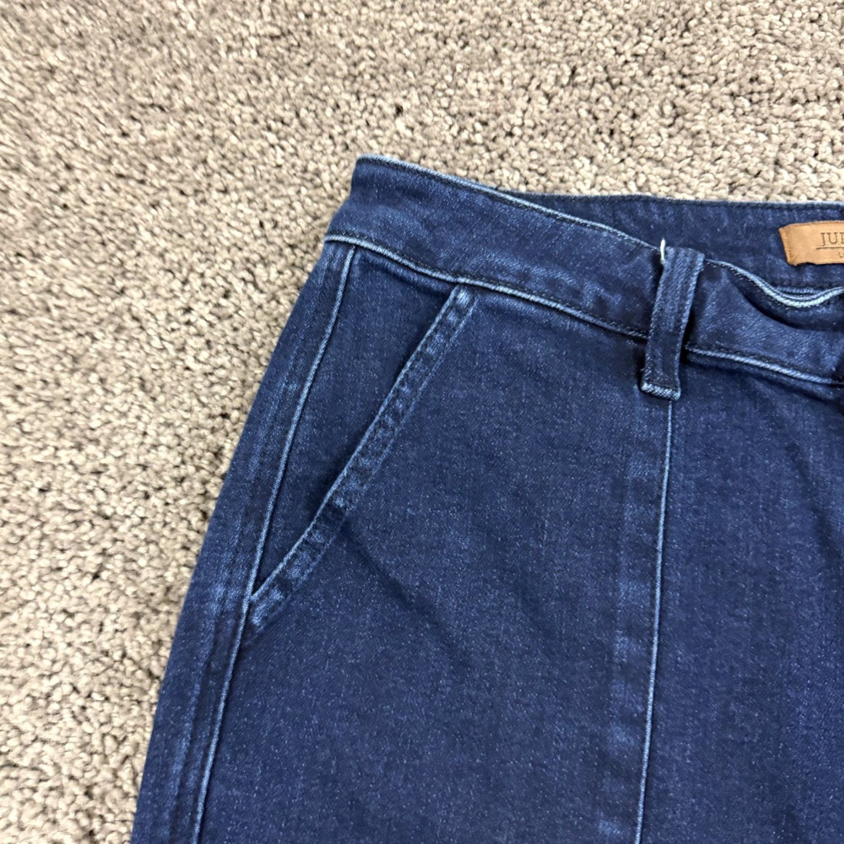 Vintage Judy Blue Jeans Women 32 Straight High Rise Dark Wash 32x29 Denim Size 24" / US 00 / IT 34 - 3 Thumbnail