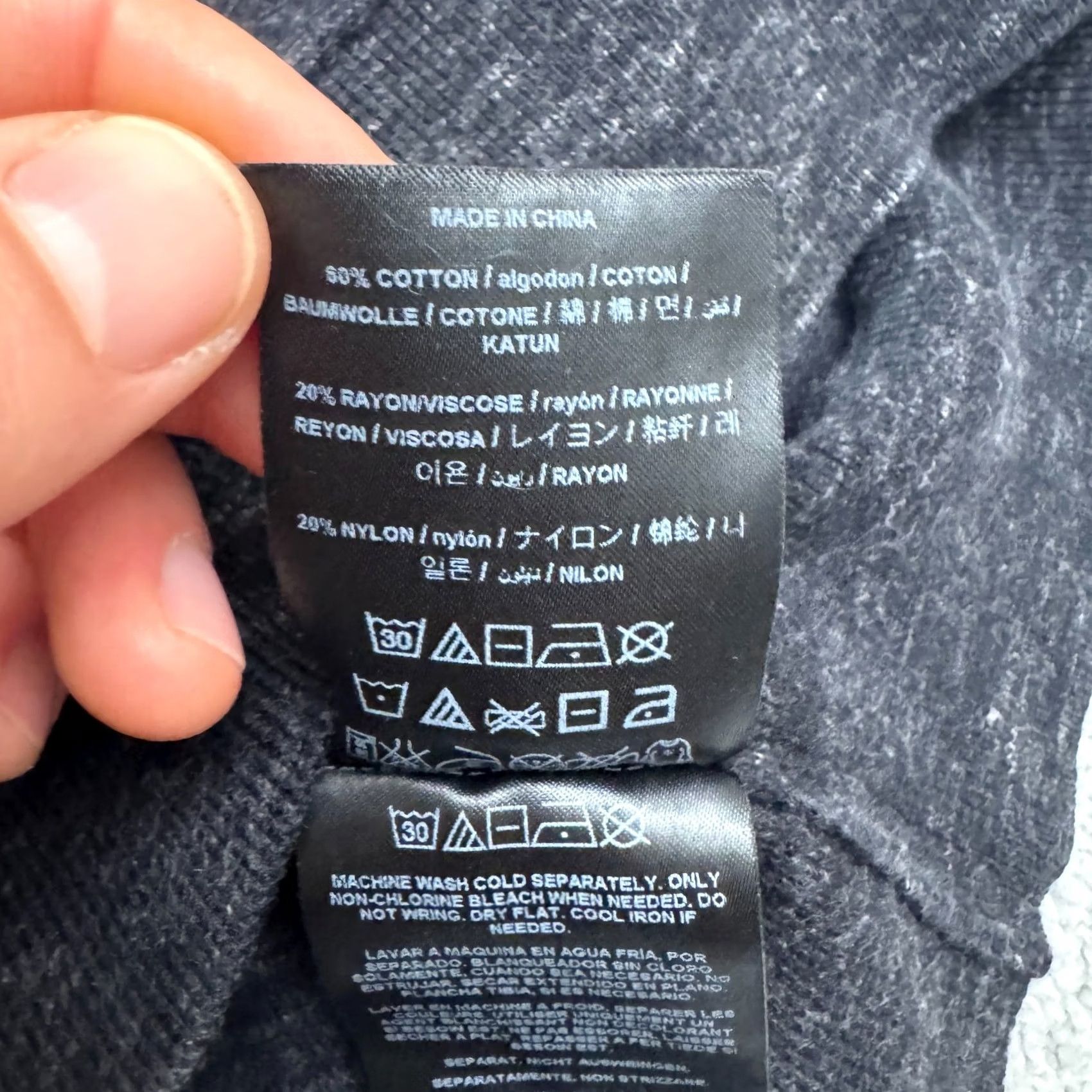 H&M Guess Space Dye Pullover Hoodie Sweater Mens M Charcoal Gray Knit Henley Logo Button Casual Size US M / EU 48-50 / 2 - 6 Thumbnail