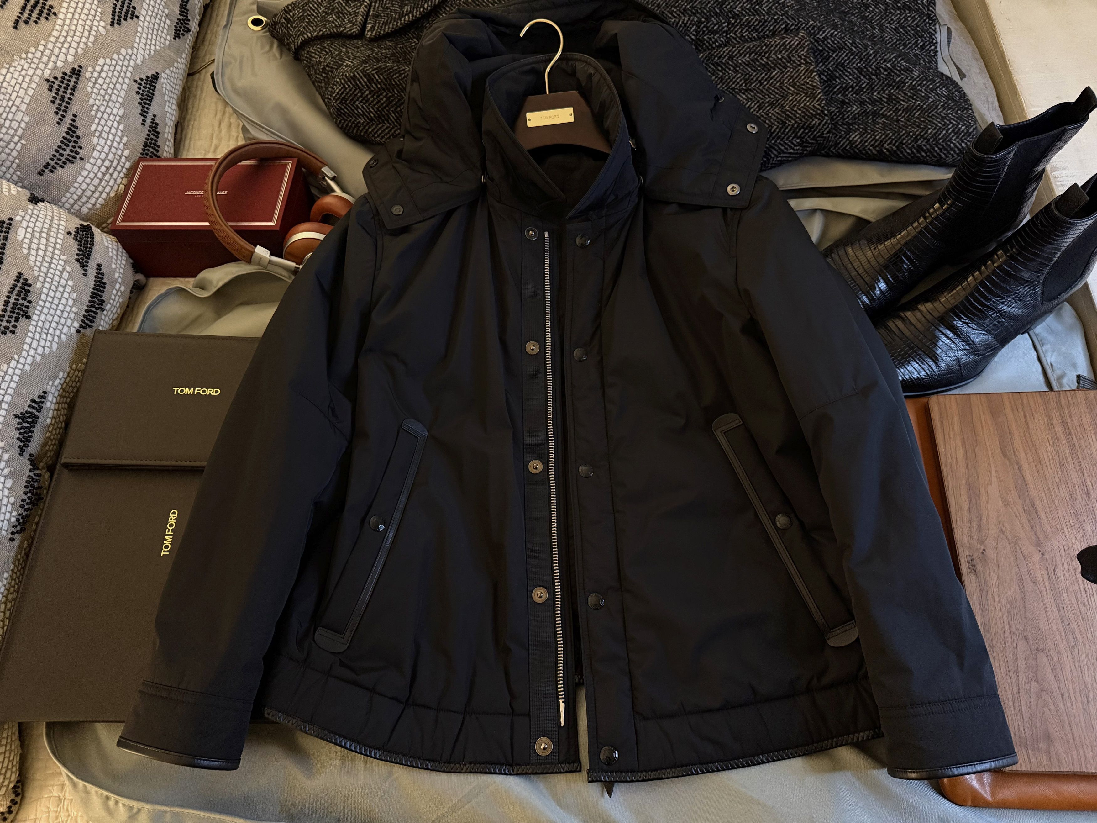 Tom Ford Fits 52, Best Dressed $4,300 w/tax Ovatta Leather Accents Size US XL / EU 56 / 4 - 11 Thumbnail