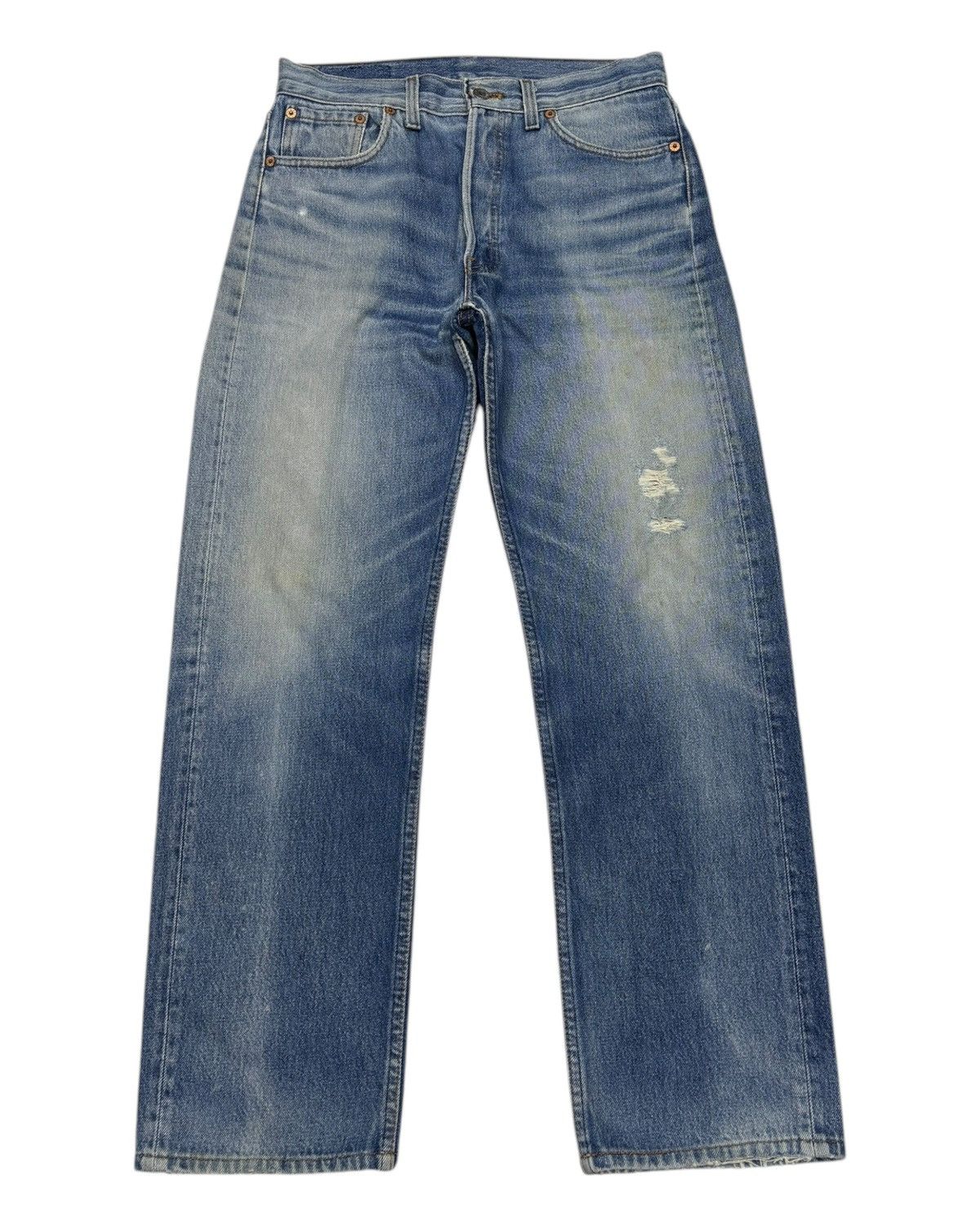 Levi's Vintage Levis 501 Distressed Denim Nice Faded 524 Size US 29 - 1 Thumbnail