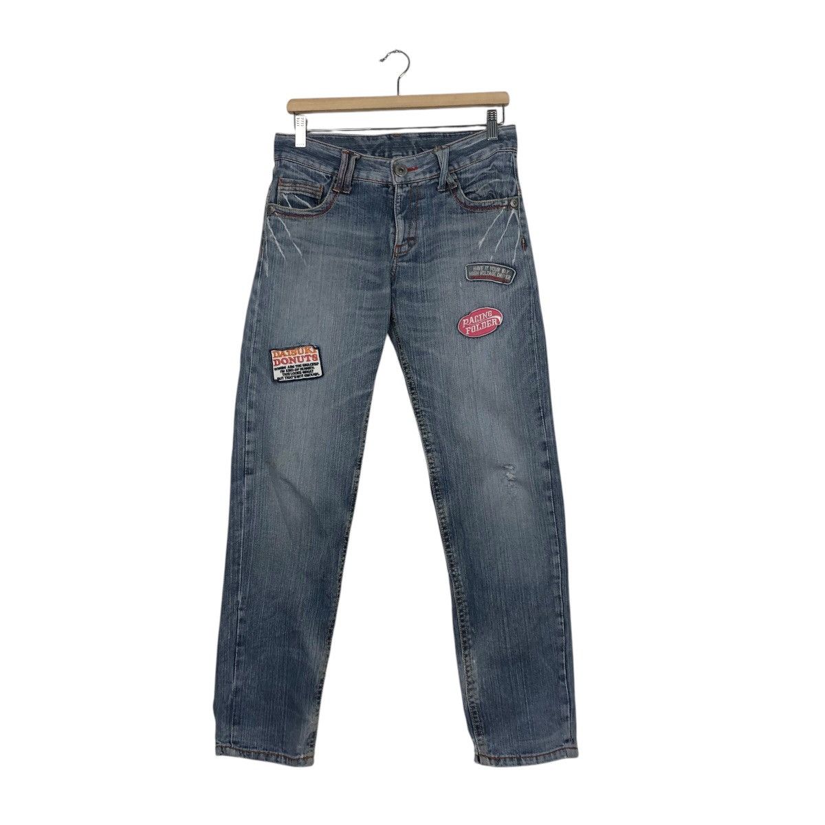 Hysteric Glamour 📌Vintage Distressed Denim Jeans Patchwork Design Full Print Size US 30 / EU 46 - 1 Thumbnail