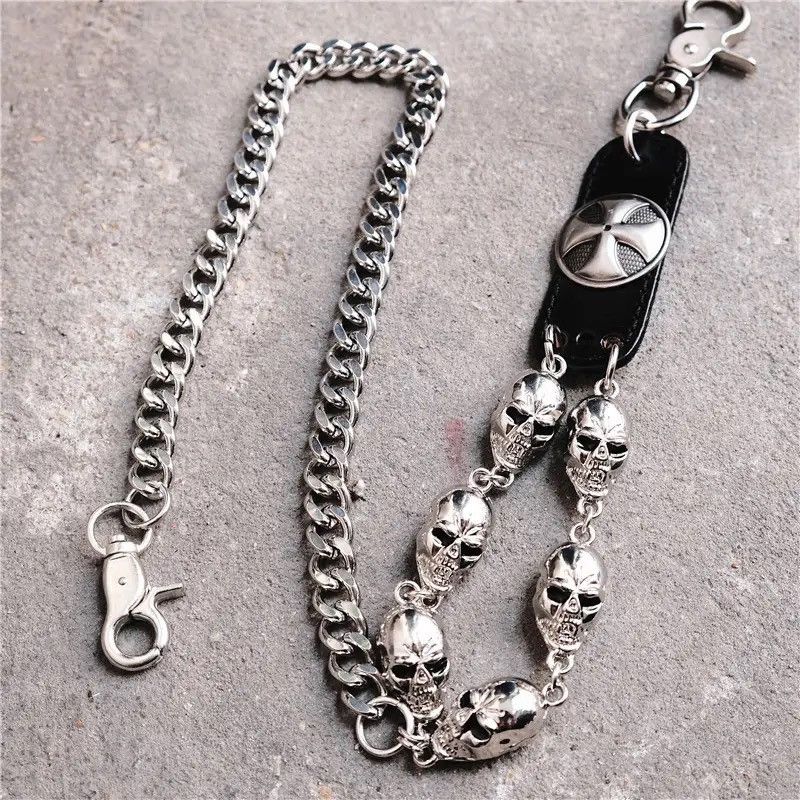 Other Motorcyle KeyChain Jean Biker Wallet Belts Chain Skull Charm Size ONE SIZE - 7 Thumbnail