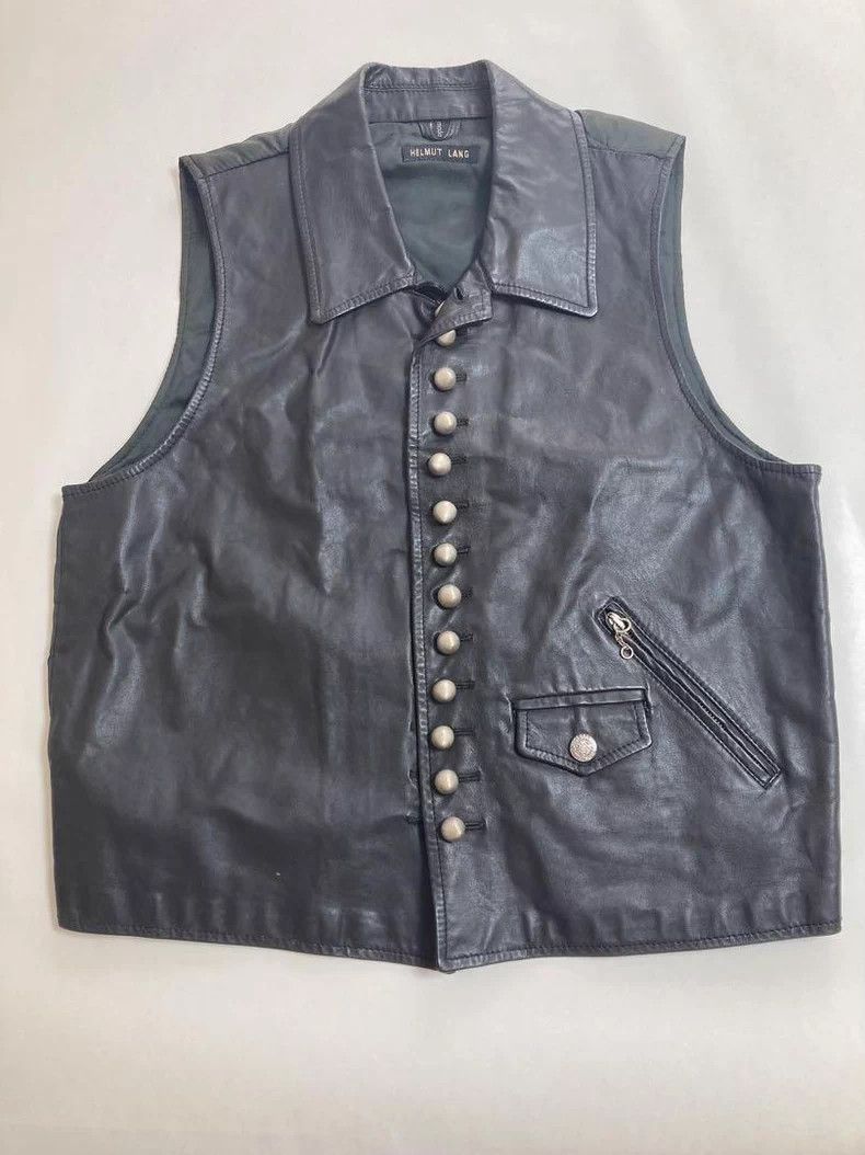 Helmut Lang HELMUT LANG Leather vest Size US M / EU 48-50 / 2 - 1 Thumbnail
