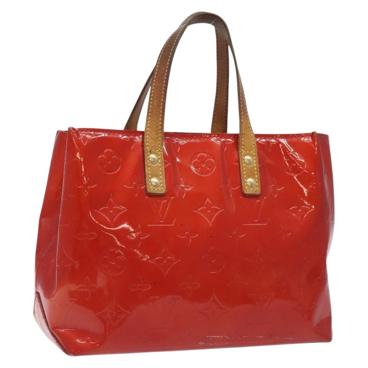 Louis Vuitton LOUIS VUITTON Monogram Vernis Reade PM Hand Bag Red Rouge Size ONE SIZE - 1 Thumbnail