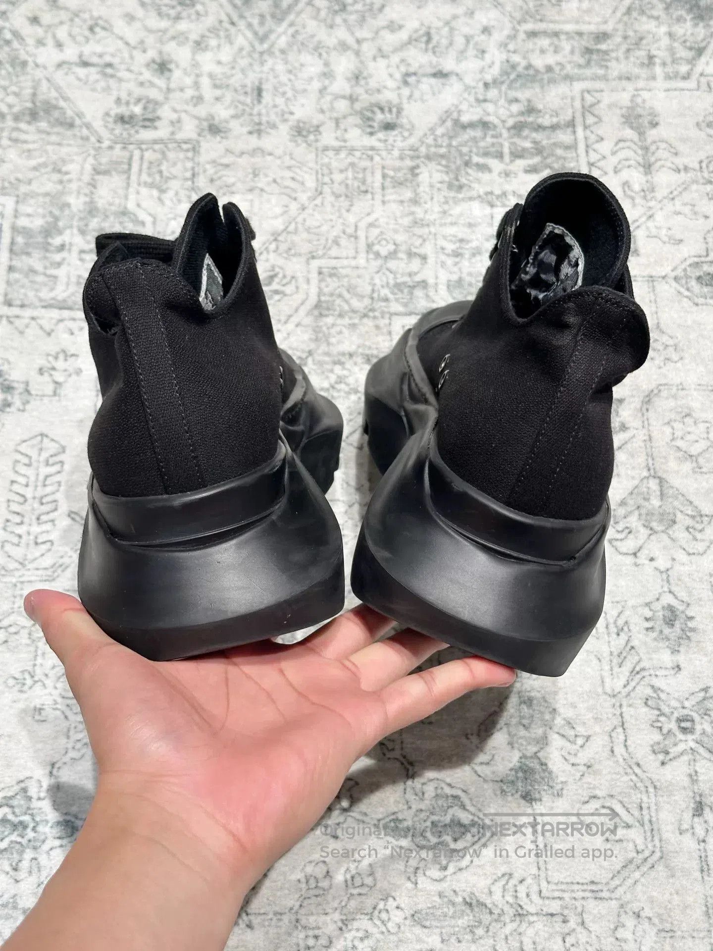 Rick Owens Rick Owens Platform Canvas Black Sneakers. Size US 6 / EU 39 - 6 Thumbnail
