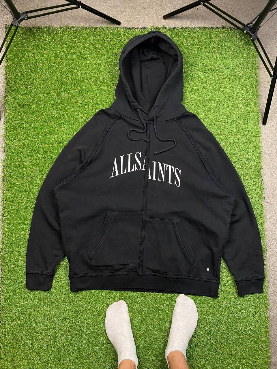 Allsaints × Vintage Vintage Allsaints y2k Stitched style Diverge Hoodie Size US M / EU 48-50 / 2 - 1 Thumbnail