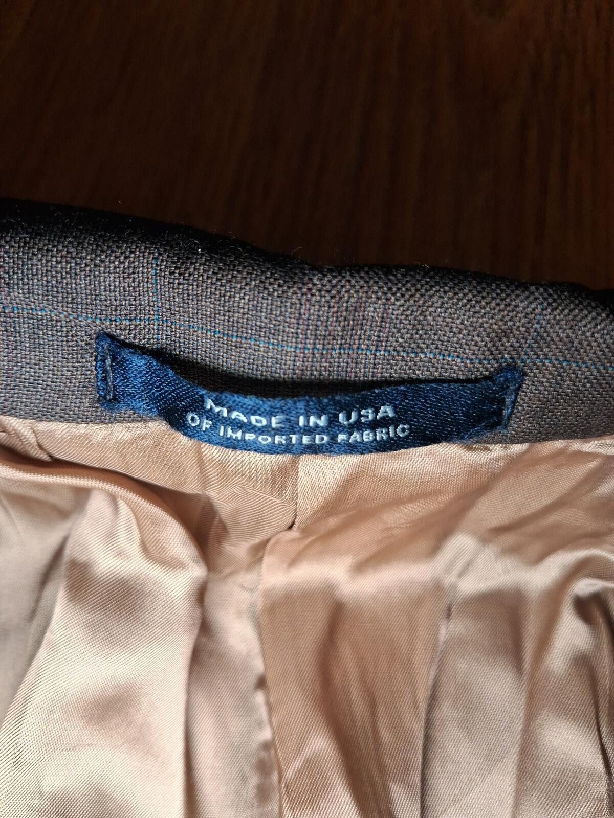 Hart Schaffner Marx Hart Schaffner Marx Sport Coat Mens 48R Brown Glen Plaid Size 48R - 4 Thumbnail