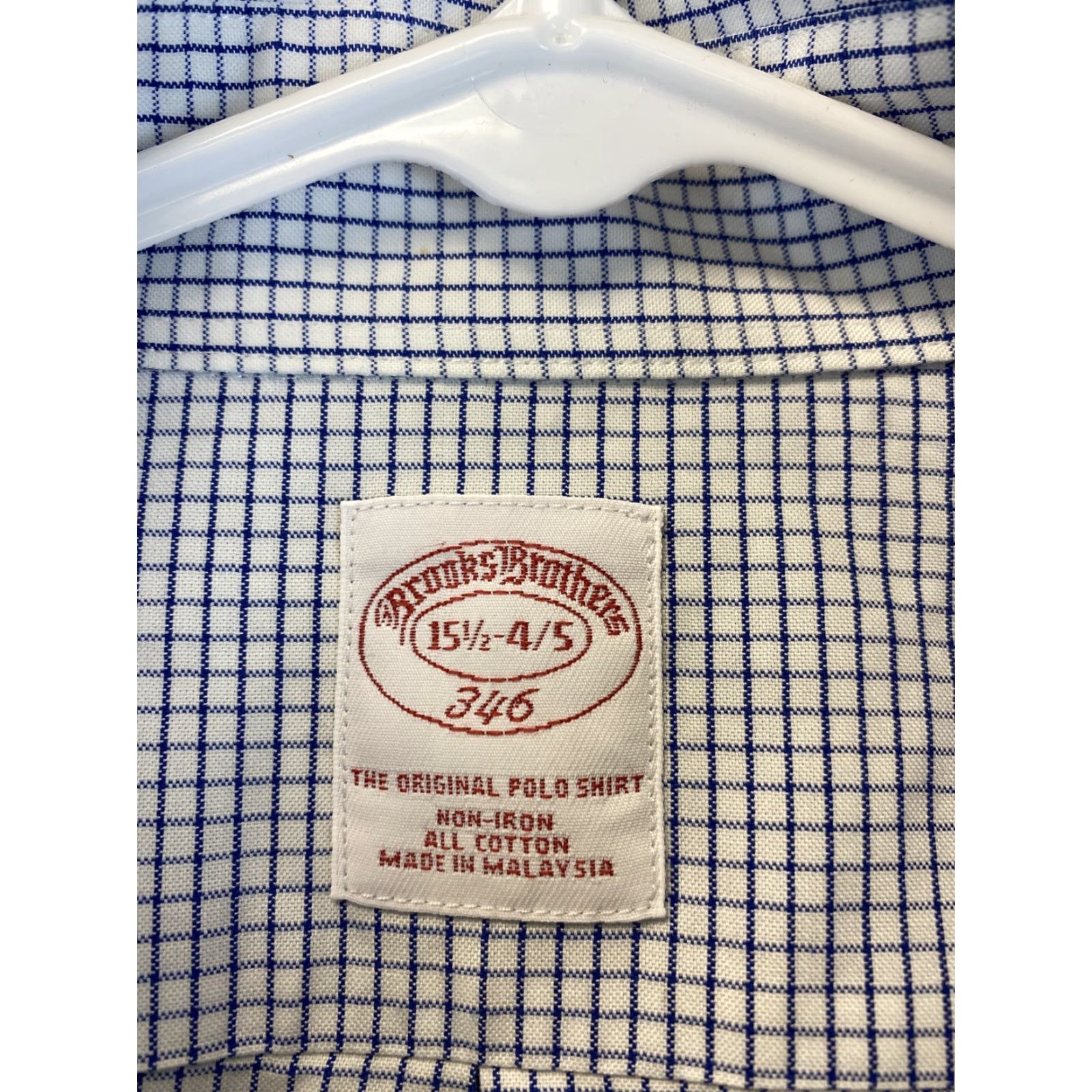 Brooks Brothers VINTAGE Brooks Brothers Dress Shirt Men 15.5 Blue Cotton Stripes Long Sleeve Regular Size Size 40R - 4 Thumbnail