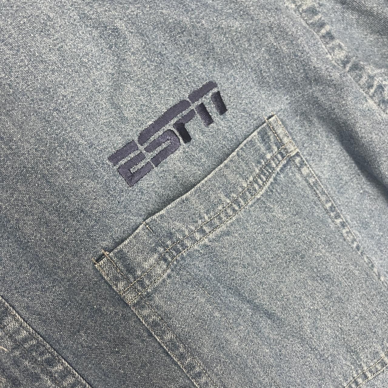 Swingster VTG 90's Swingster Embroidered ESPN Network Denim Button Up Size US XXL / EU 58 / 5 - 5 Thumbnail