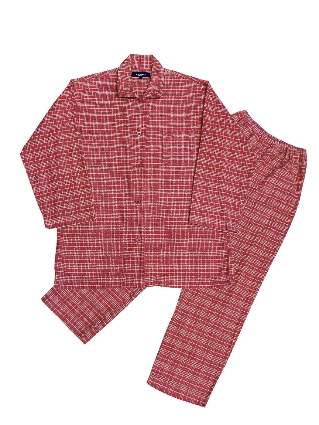 Burberry RARE Vintage Burberry Red Nova Check Japan Cotton Pajama Set Size US S / EU 44-46 / 1 - 1 Thumbnail