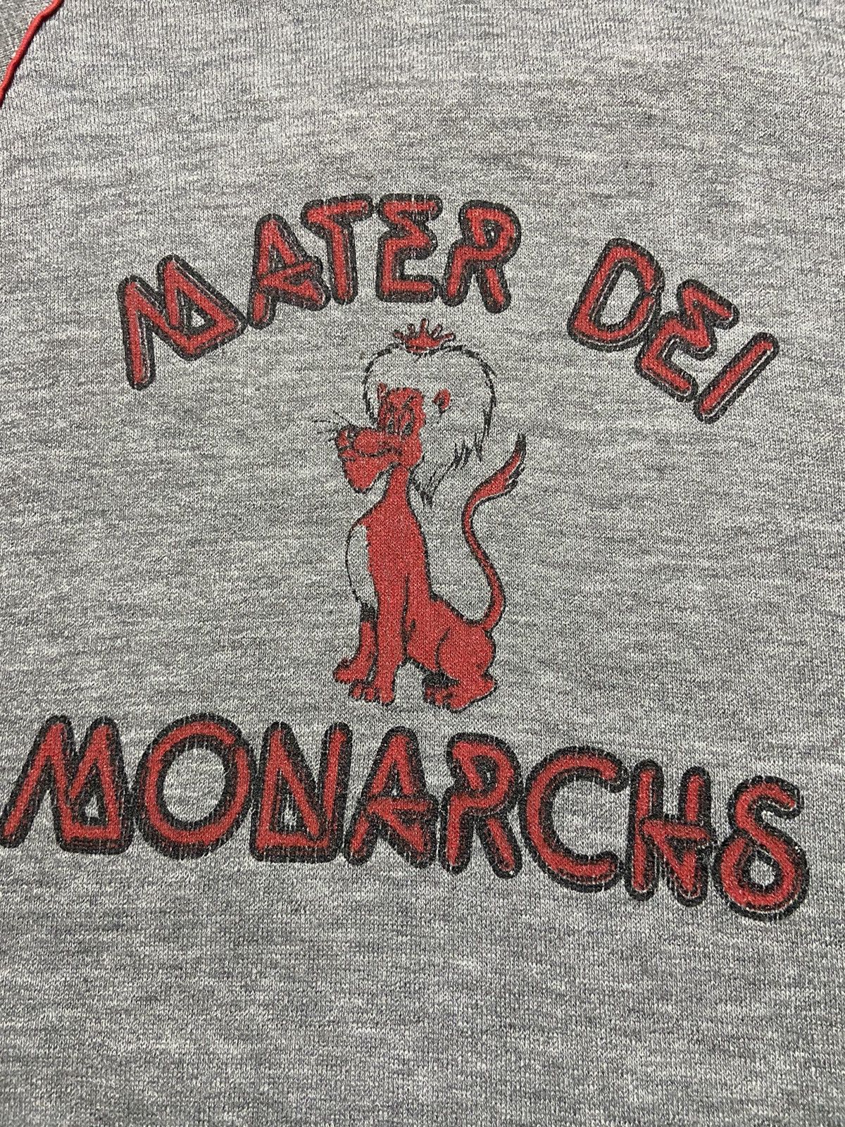 Vintage Vintage 80s Mater Dei Monarch High School Hoodie Size US L / EU 52-54 / 3 - 3 Thumbnail