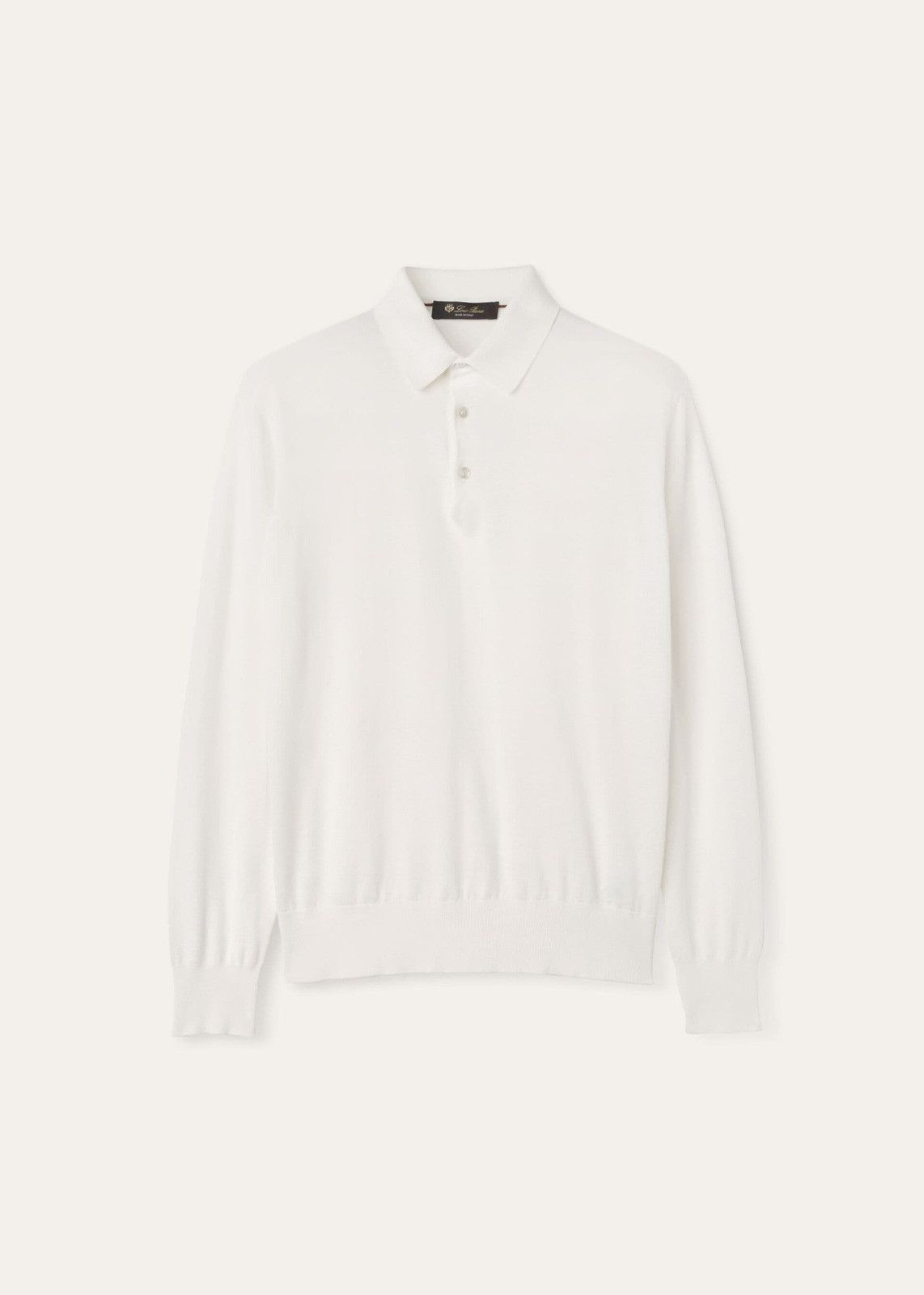 Loro Piana o1srvl11e0225 FAM1950 Cotton Polo Shirt in White Size US XL / EU 56 / 4 - 1 Thumbnail