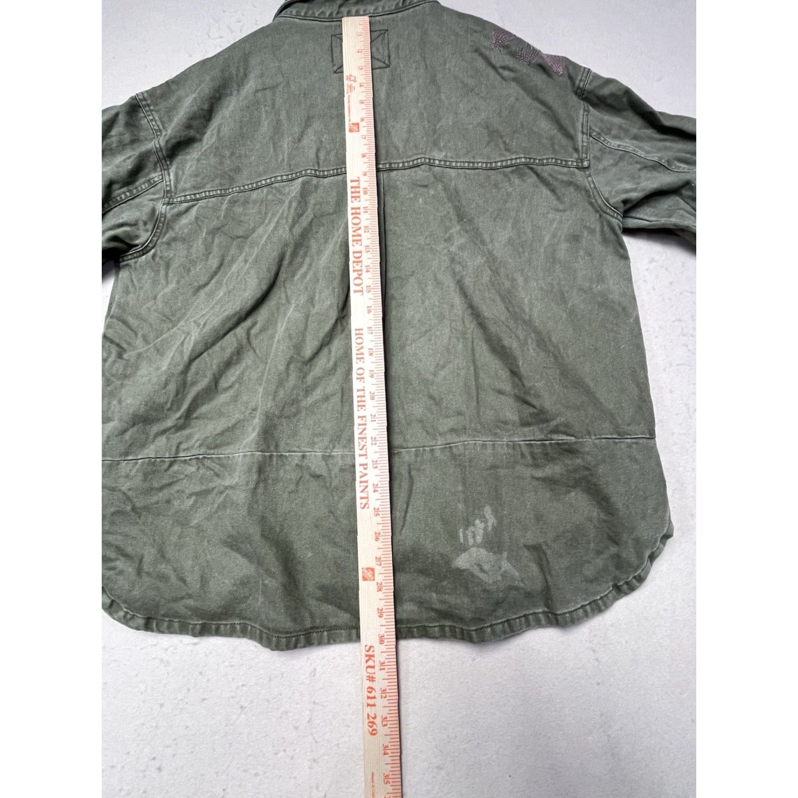 Scotch & Soda Scotch & Soda Oversized Boxy Button up Army Green Floral Utility Jacket XL Unisex Adults Man/Women - Floral, Utility, Casual Jacket Size XL / US 12-14 / IT 48-50 - 4 Thumbnail