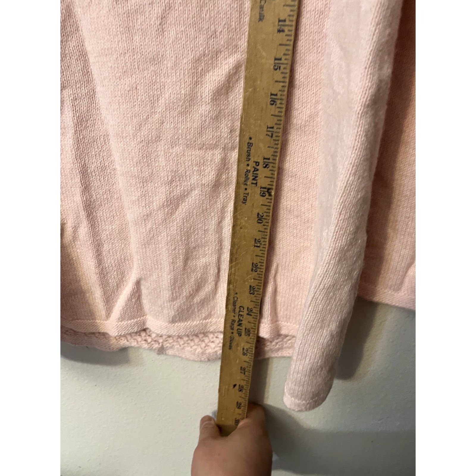 Lands' End Lands' End Women's Soft Pink Cable Knit Long Sleeve Pullover Sweater Size M/P Size M / US 6-8 / IT 42-44 - 4 Thumbnail
